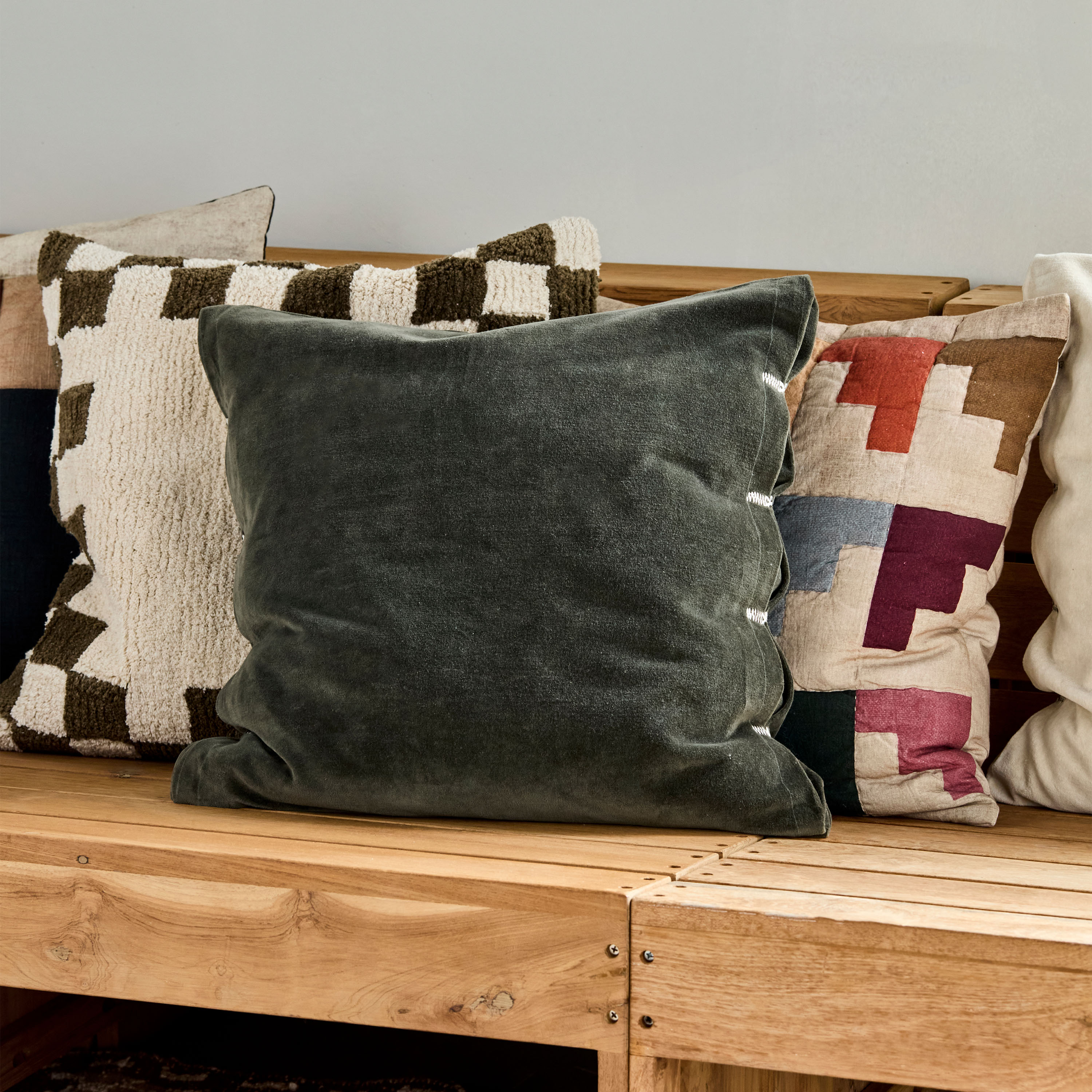 House Doctor Velvet Putevar Grønn 50x50