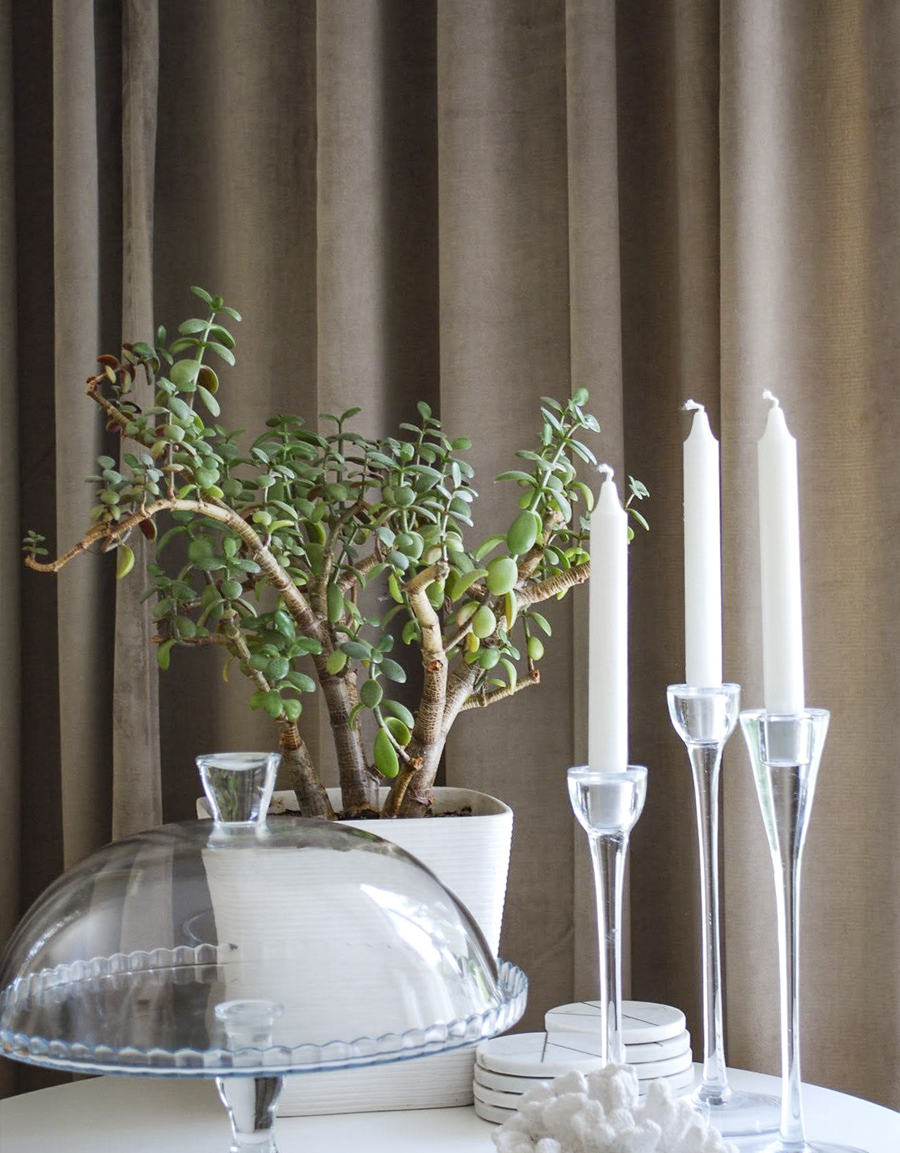 Hasta Home Ljuva Gardinhøyde Sammet Beige 250cm