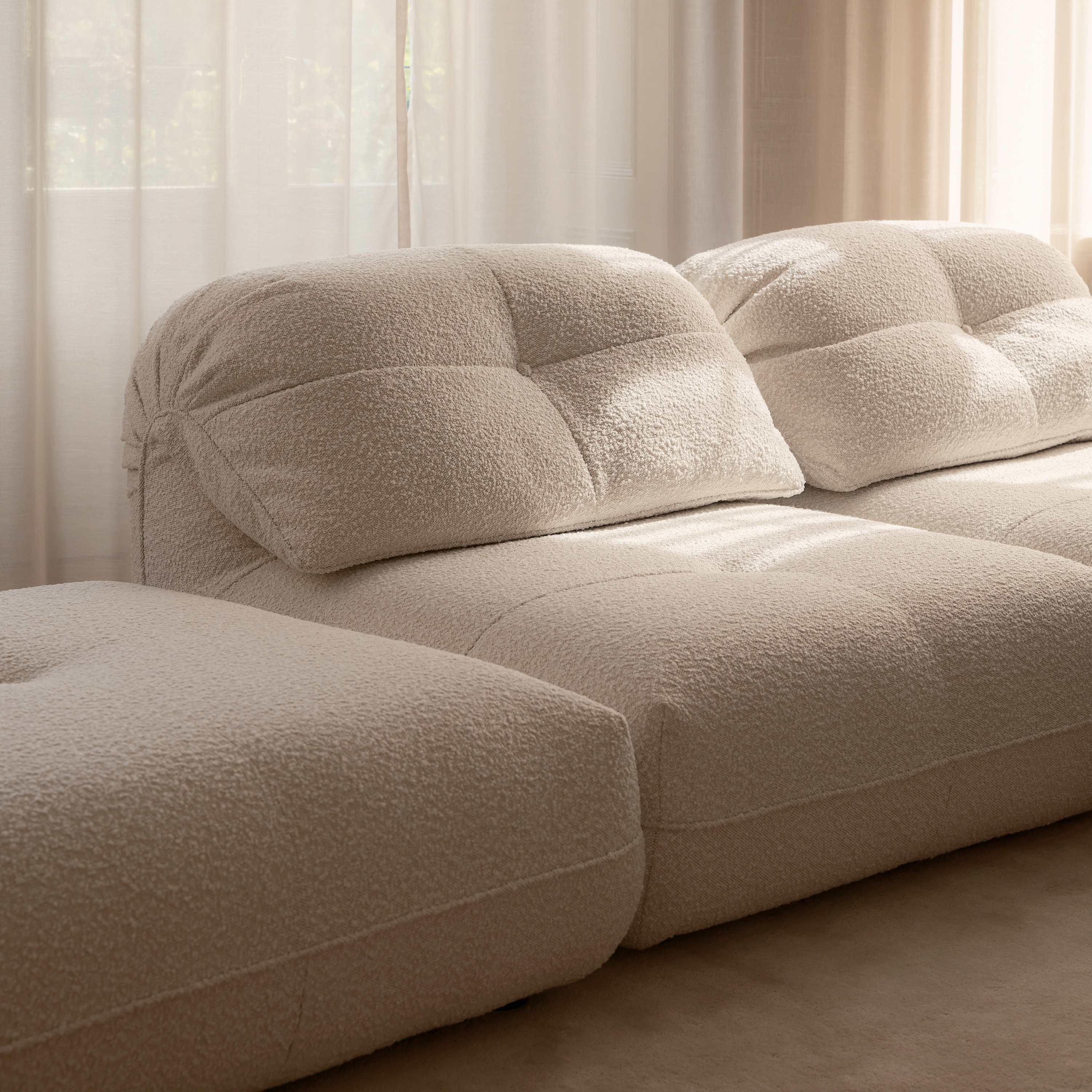 Sleepo Collection Toto Sittmodul Nature Bouclé 108cm