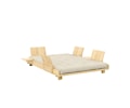 Social Bäddsoffa Natur/Beige 140cm inkl 4 Ryggstöd/Sidobord