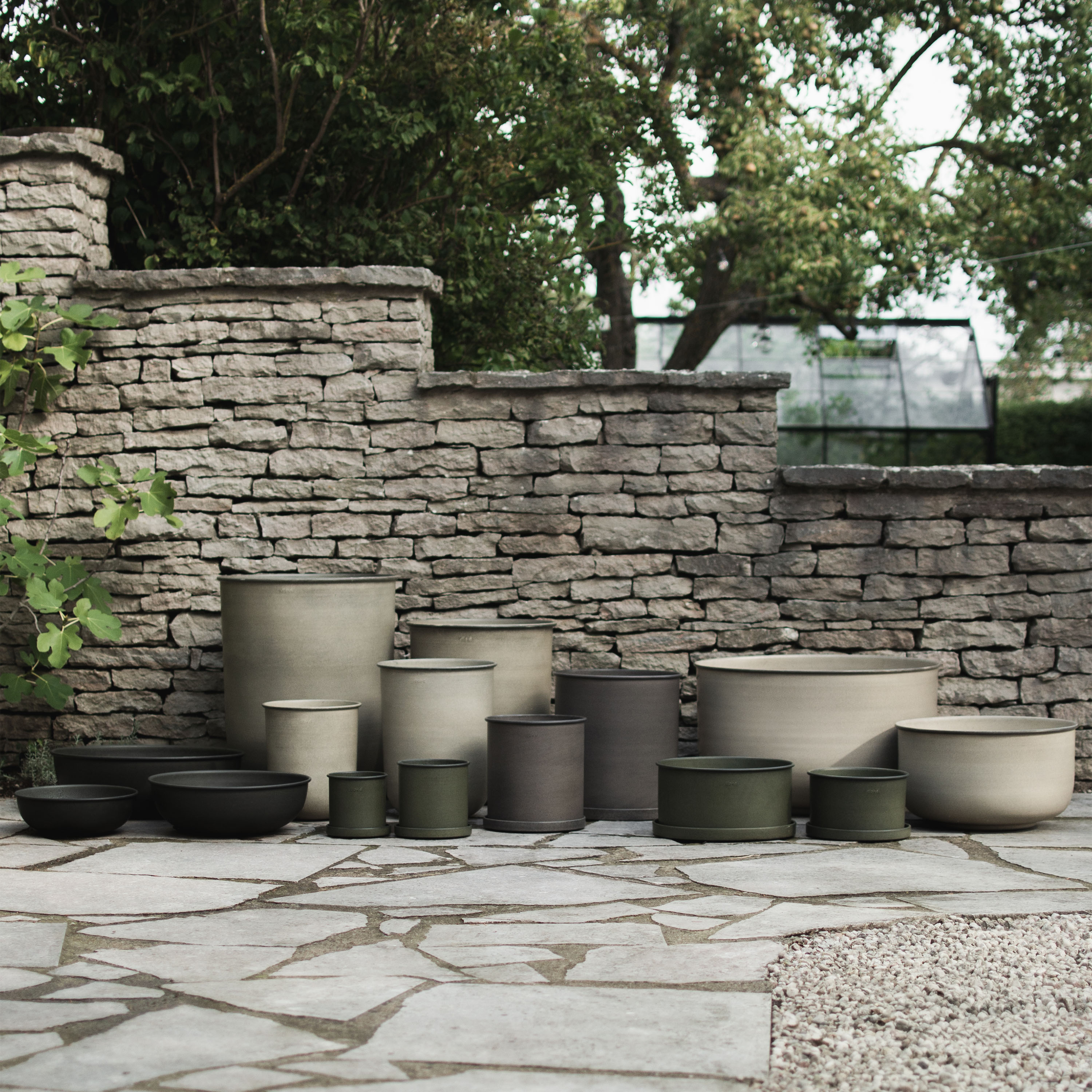 DBKD Plant Pot Blumentopf Grün Groß 2er-Pack