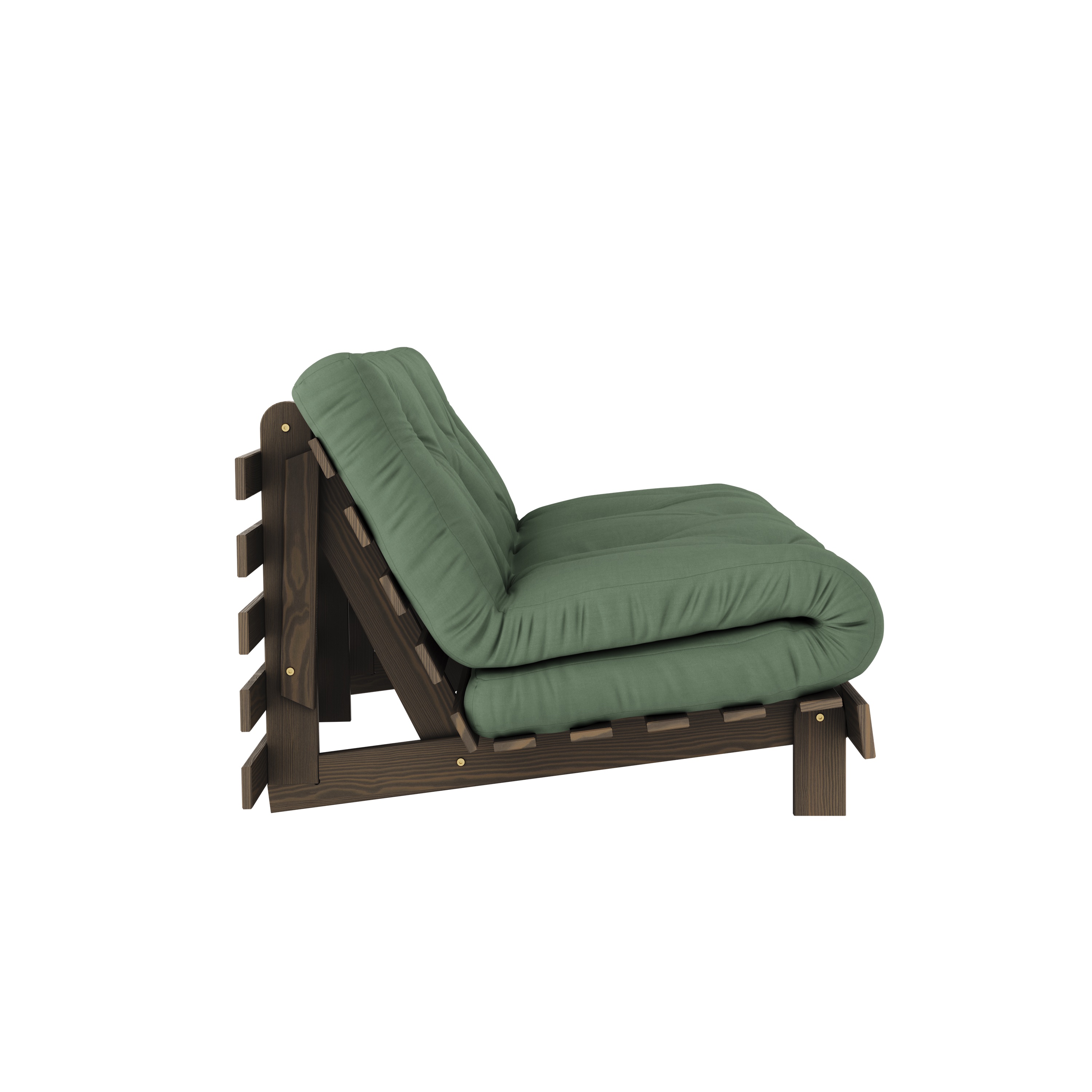 Karup Design Roots Bäddsoffa Brun/Olive Green 160cm