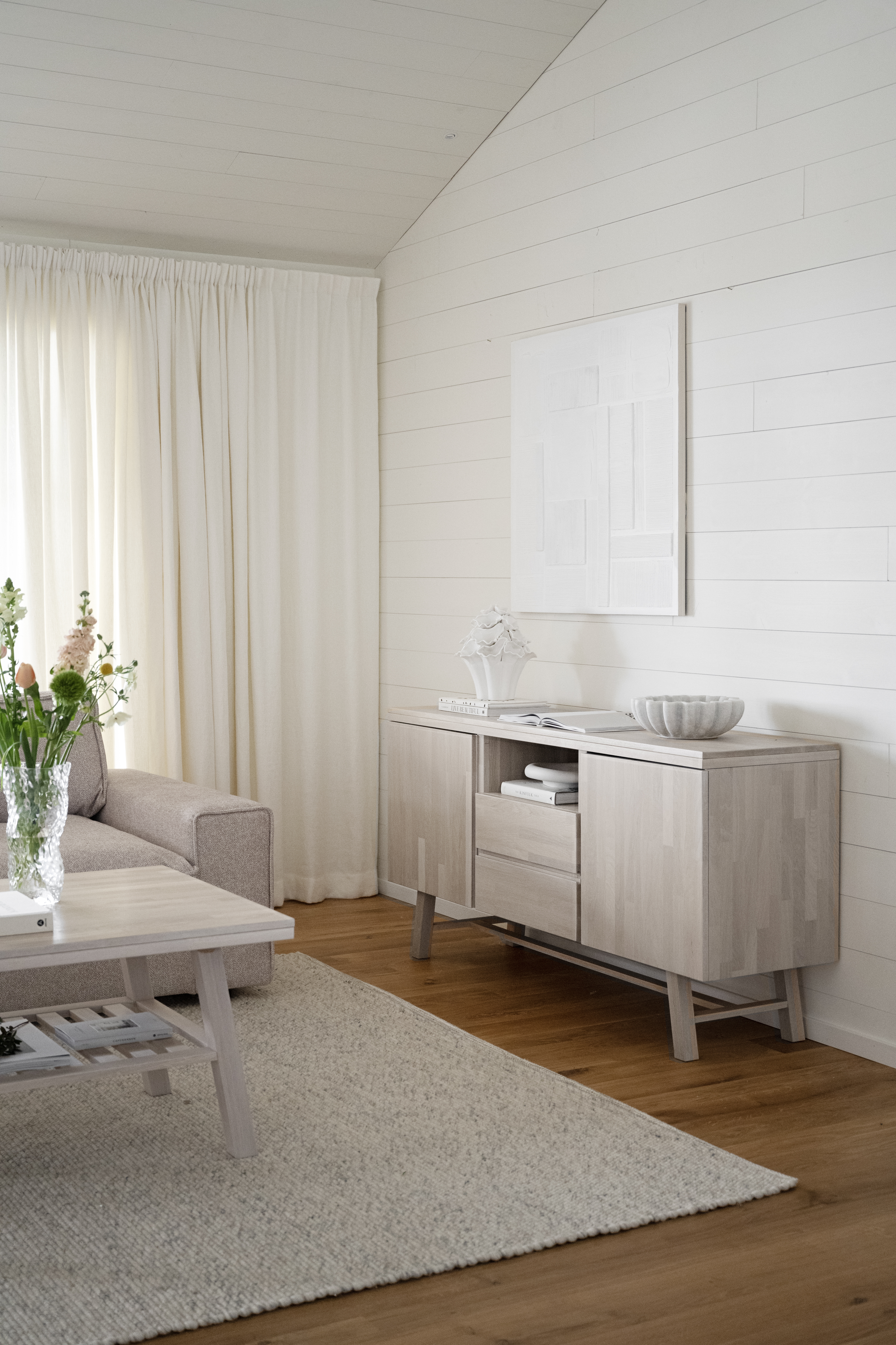 Rowico Home Brooklyn Sideboard Weißpigmentierte Eiche