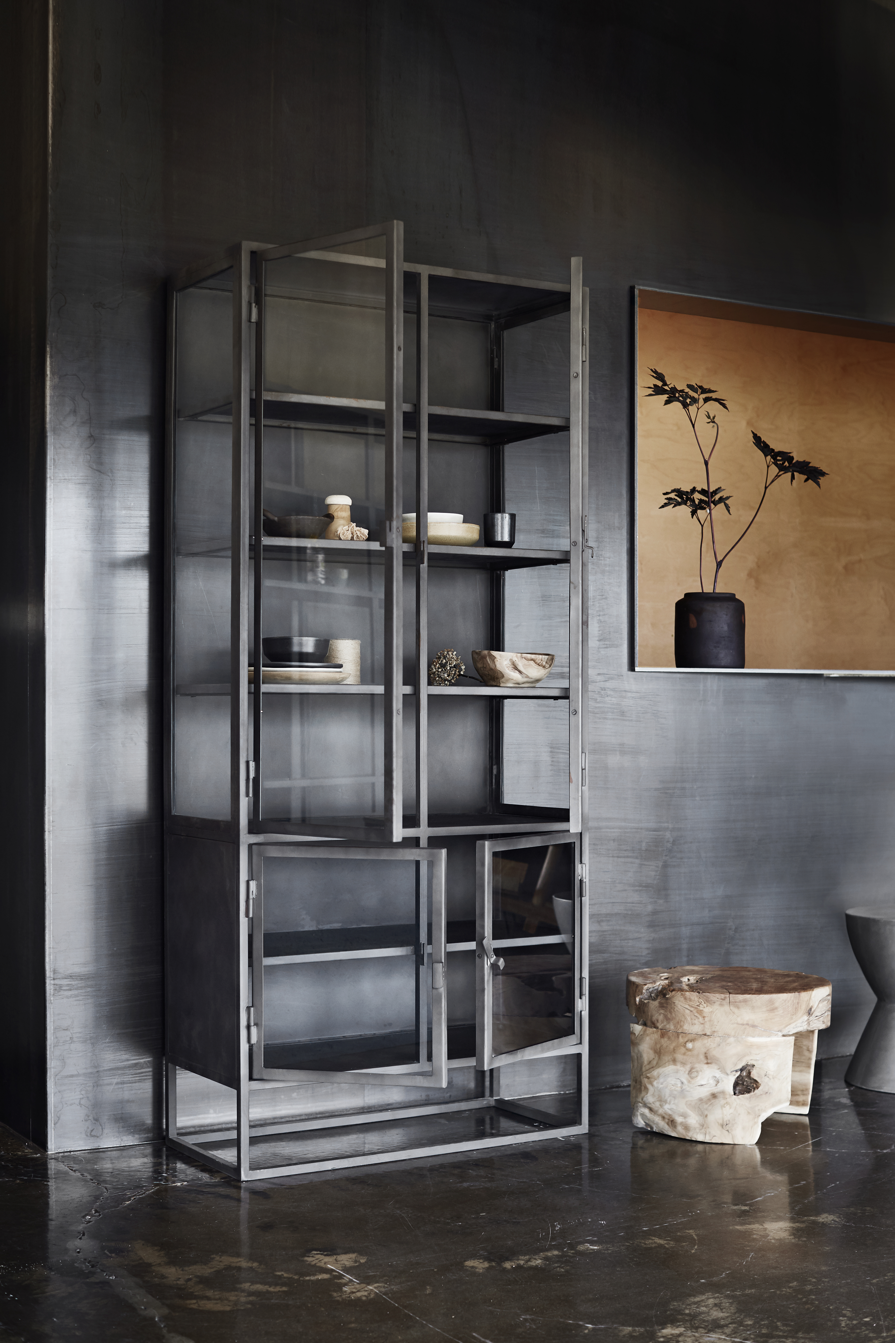 Muubs Boston Vitrinskåp Black Iron 90x200