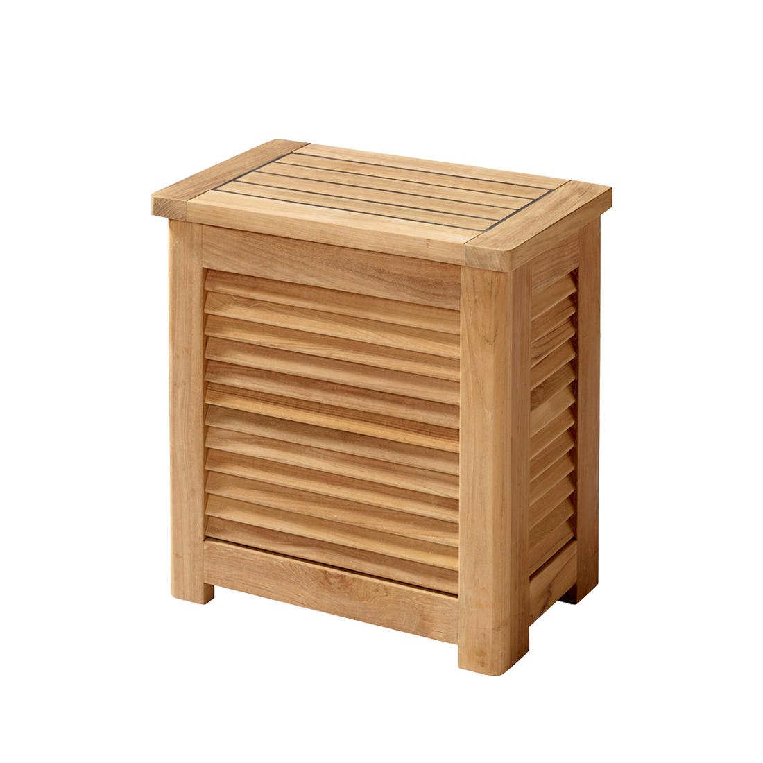 Cinas - Classic Tvättkorg Teak 45cm - Vit