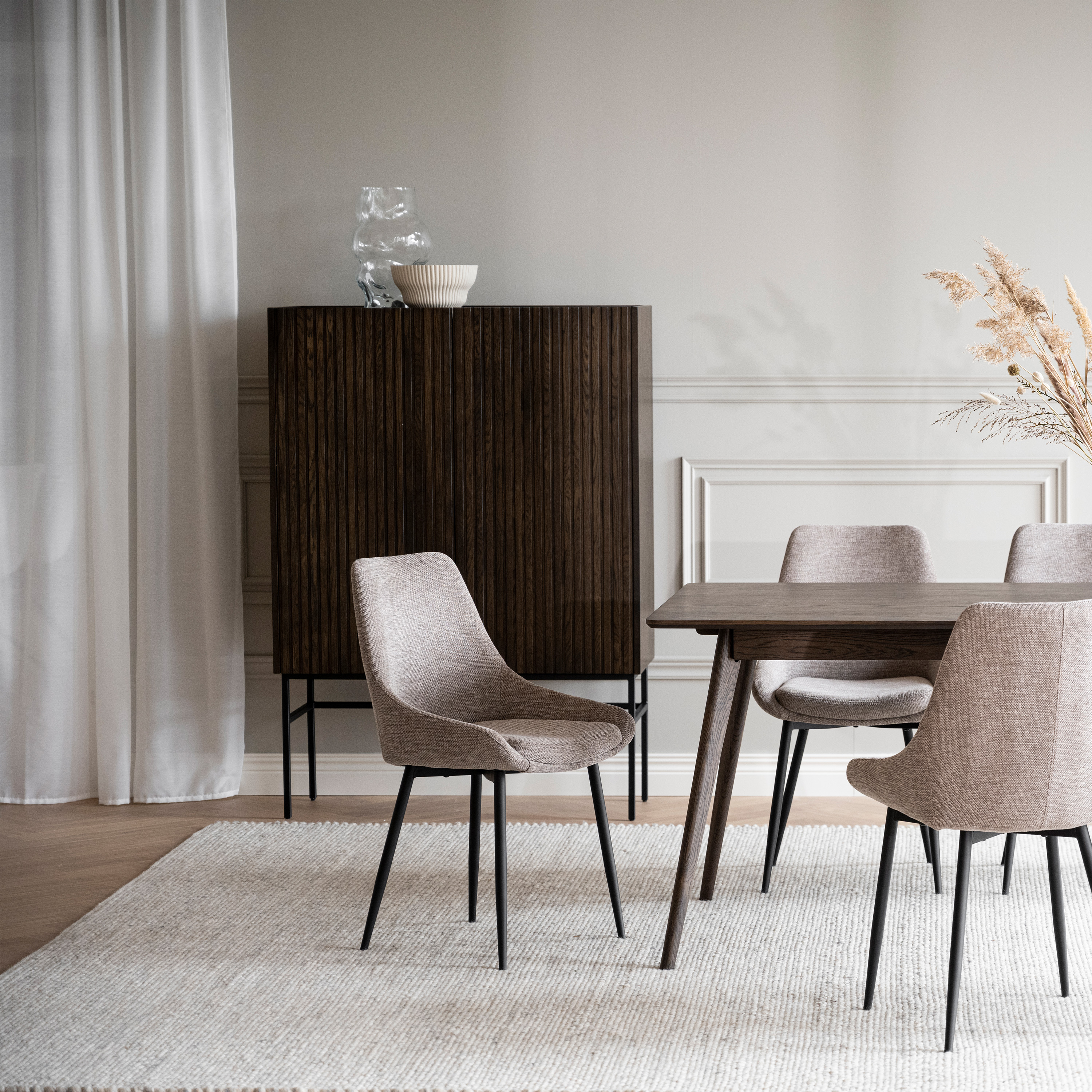 Rowico Home Halifax Schrank Braun/Schwarz 100cm