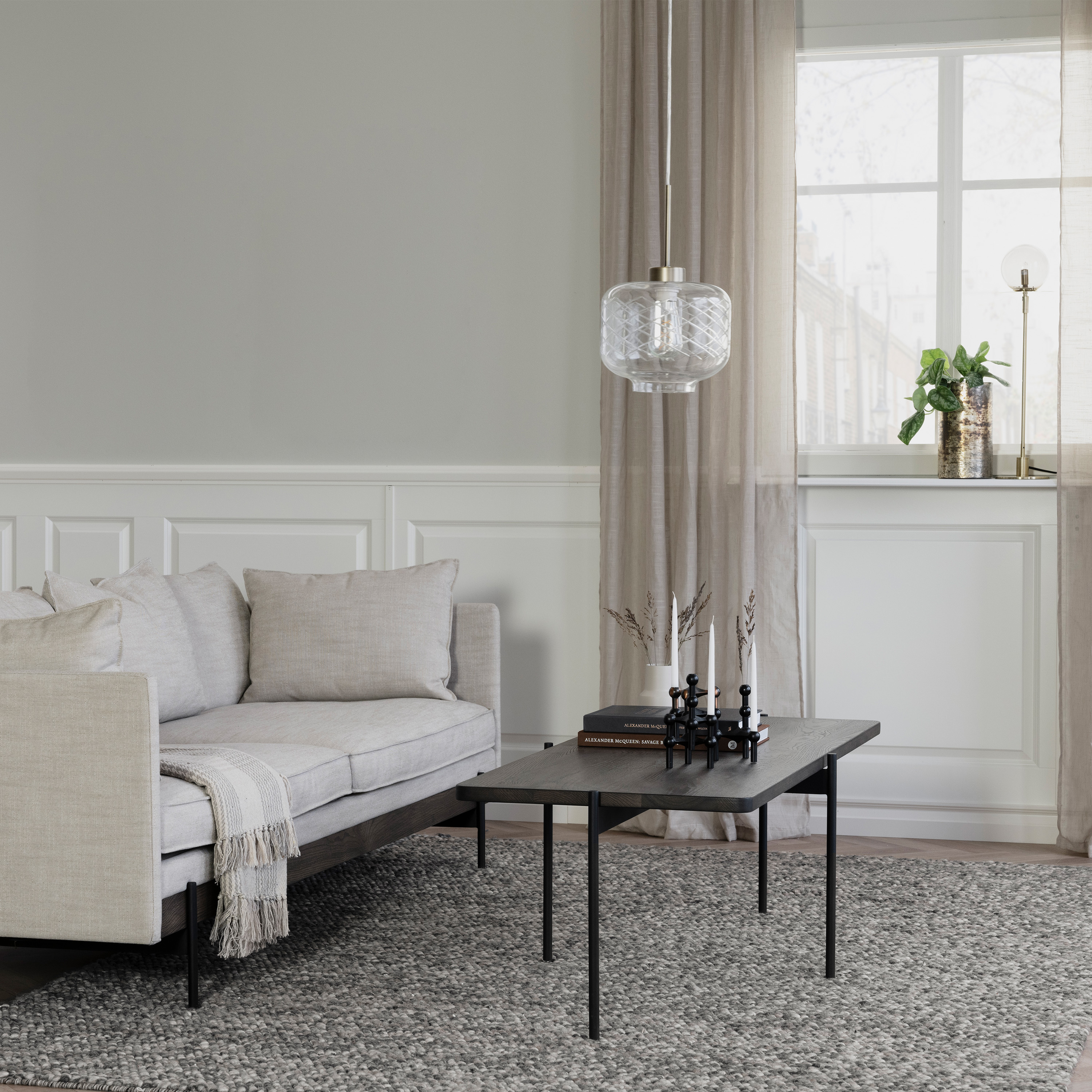 Rowico Home Shelton Soffbord Brun/Svart 145x60cm