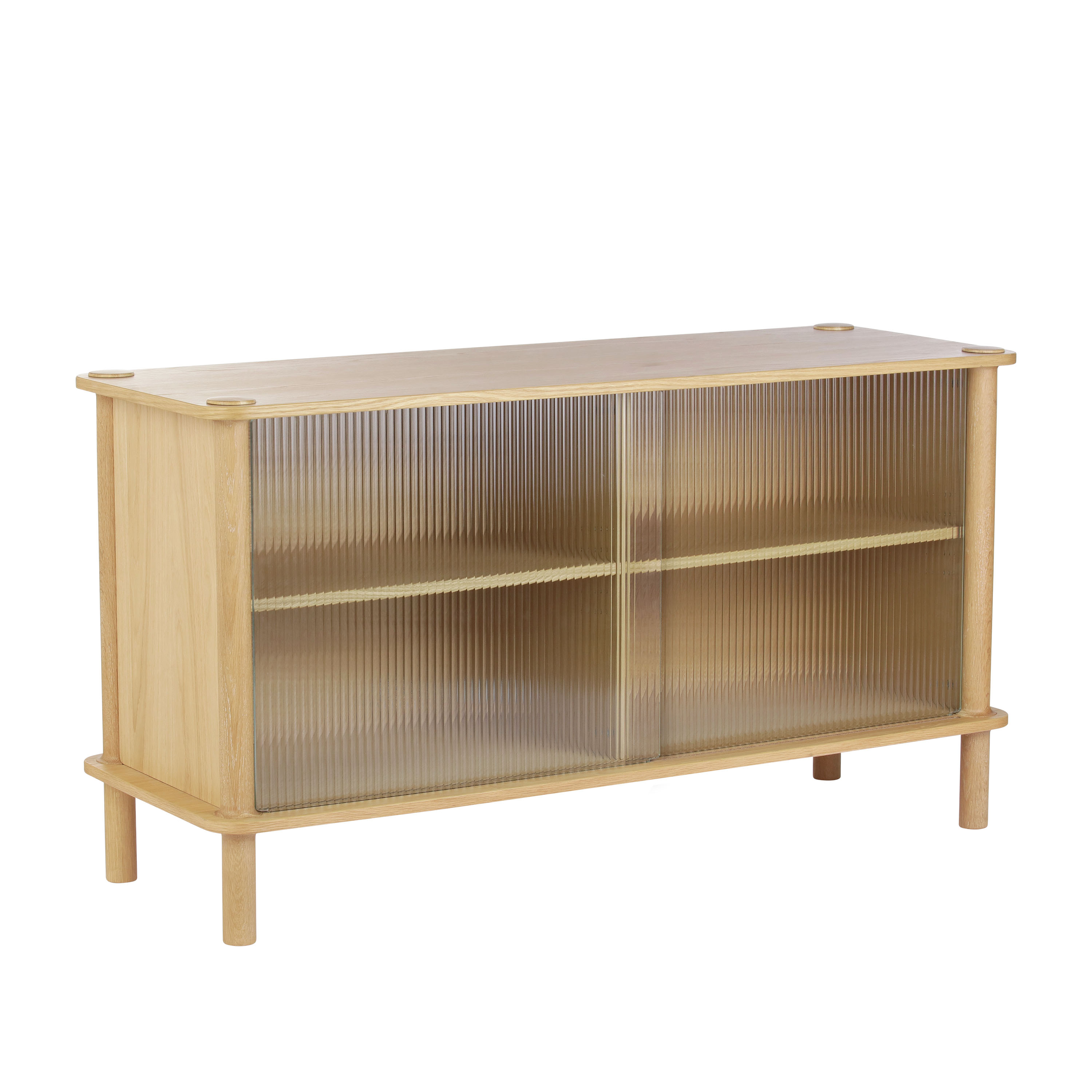 Umage Italic Sidobord 2 Glasdörrar Oak 135cm