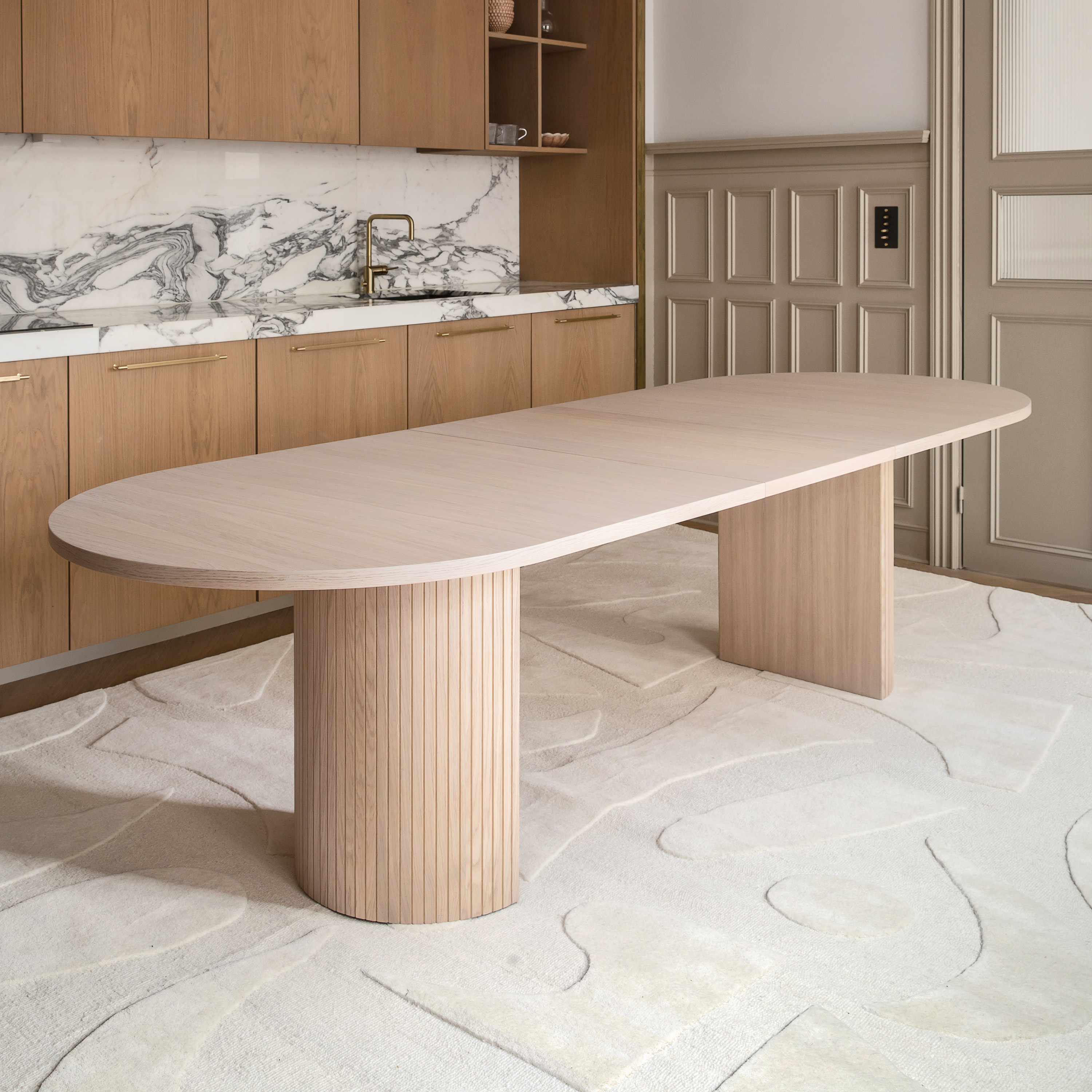 Sleepo Collection Bauer Matbord Vitoljad Ek 220+50+50