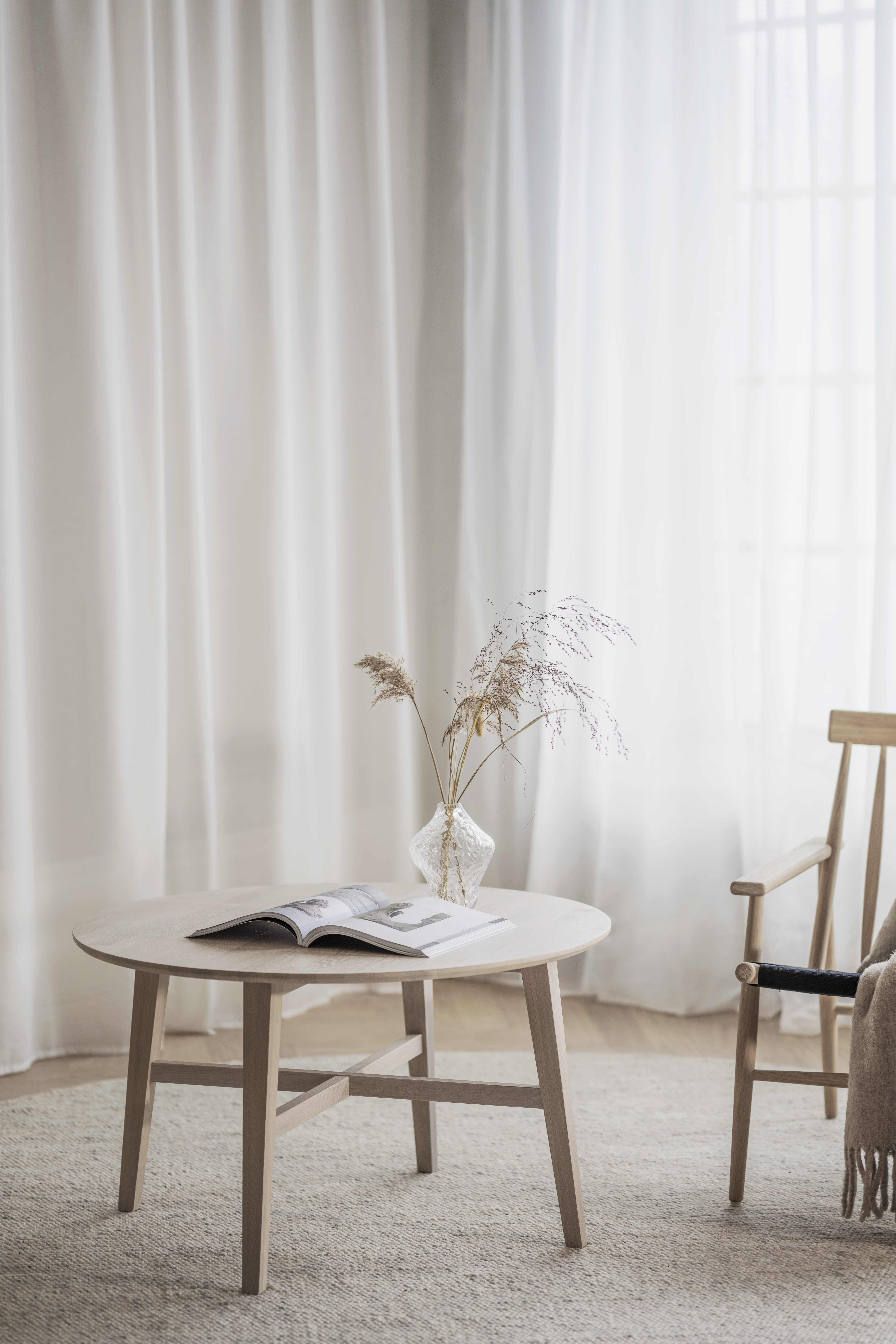 Rowico Home Filippa Couchtisch Rund Weiß Pigmentiert Ø90