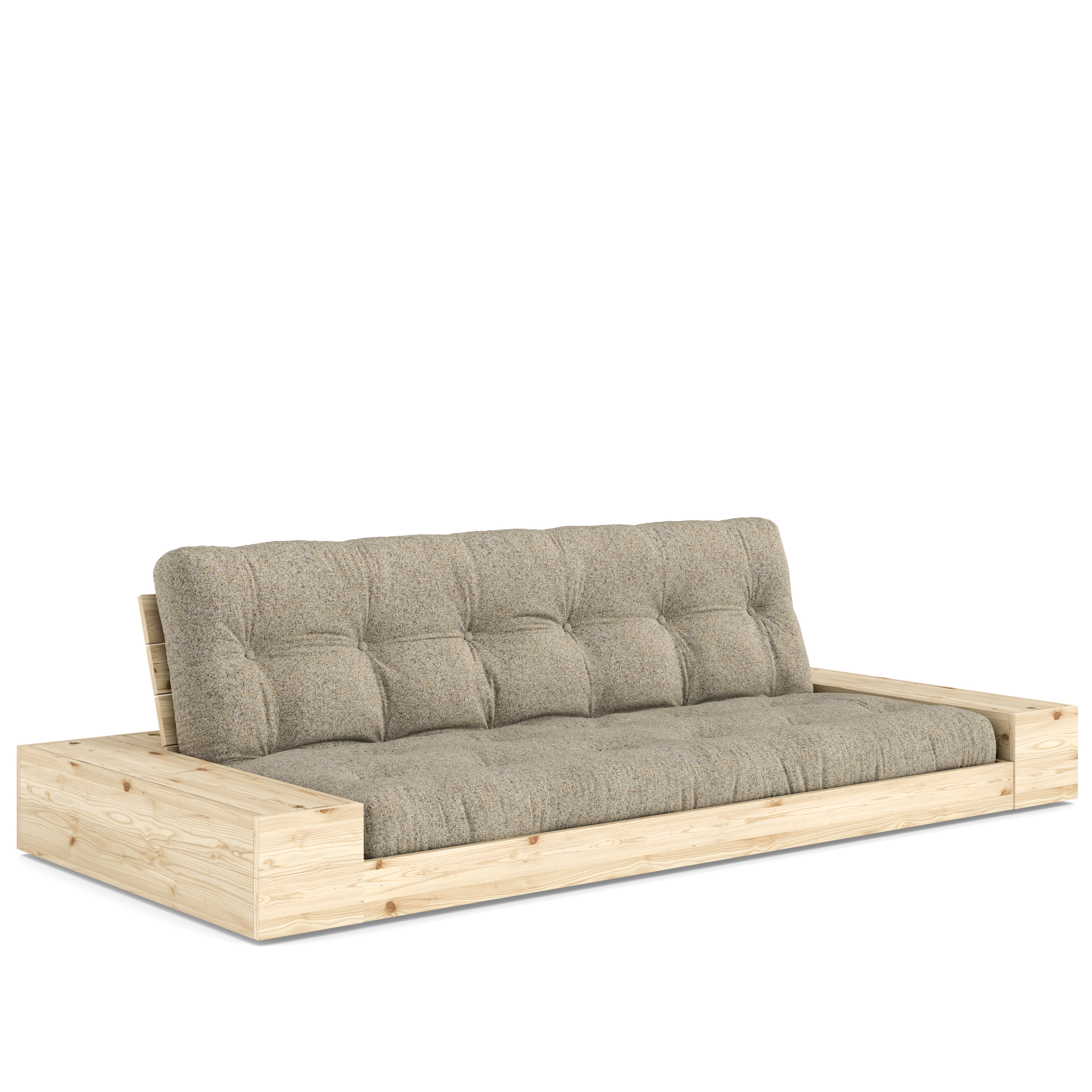 Base Sidebox Bäddsoffa Clear Lacquered/Warm Sand