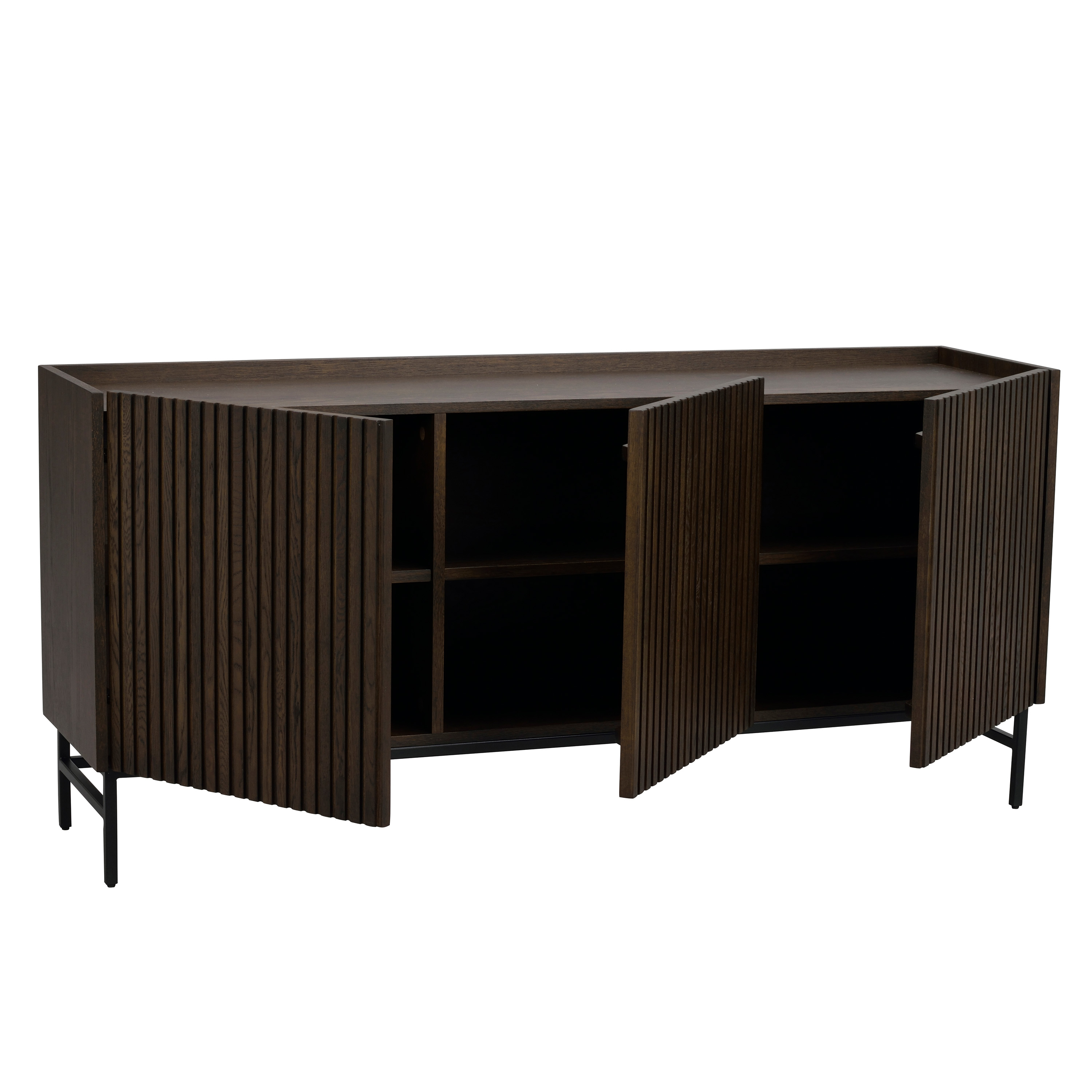 Rowico Home Halifax Sideboard Braun/Schwarz 160cm