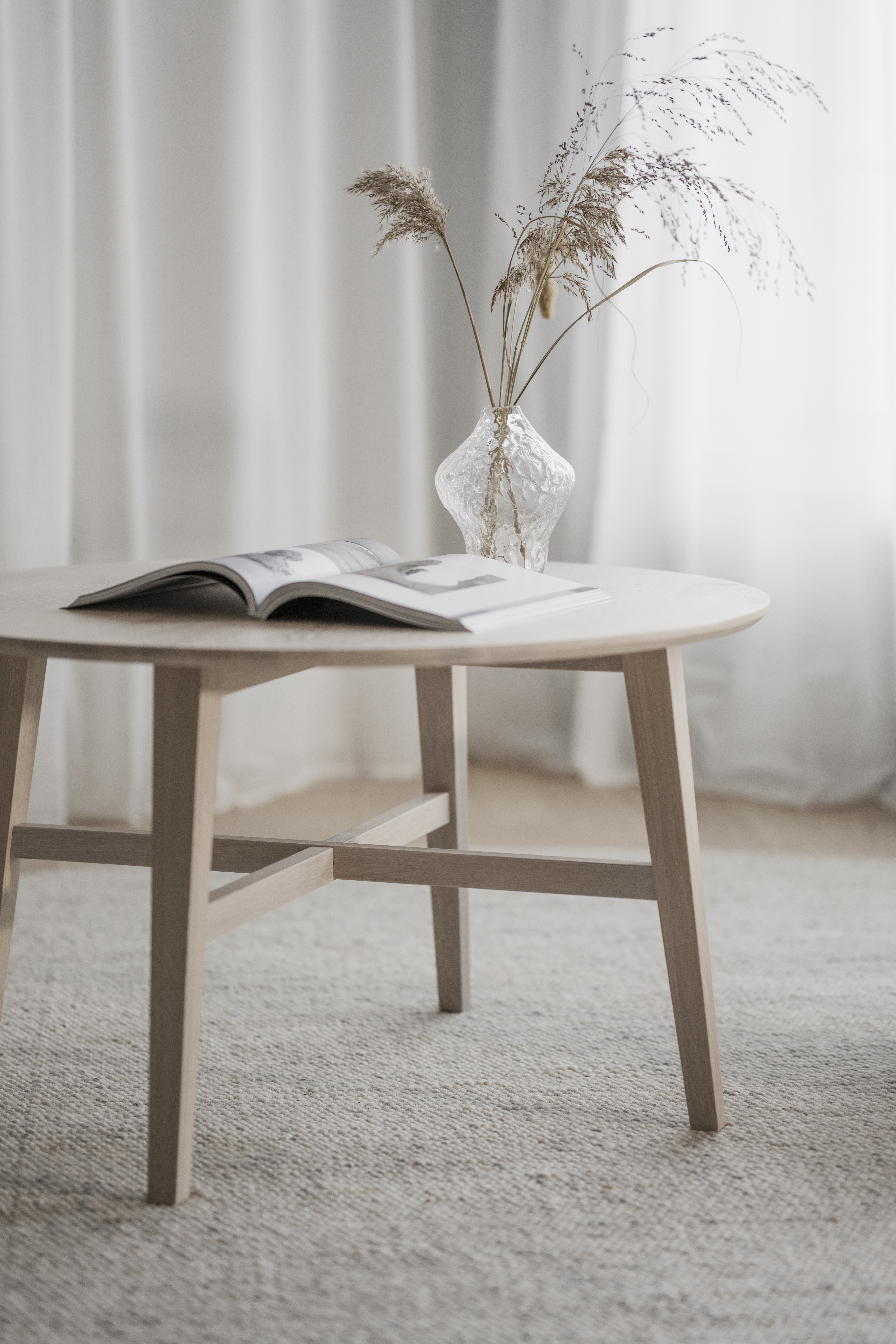 Rowico Home Filippa Couchtisch Rund Weiß Pigmentiert Ø90