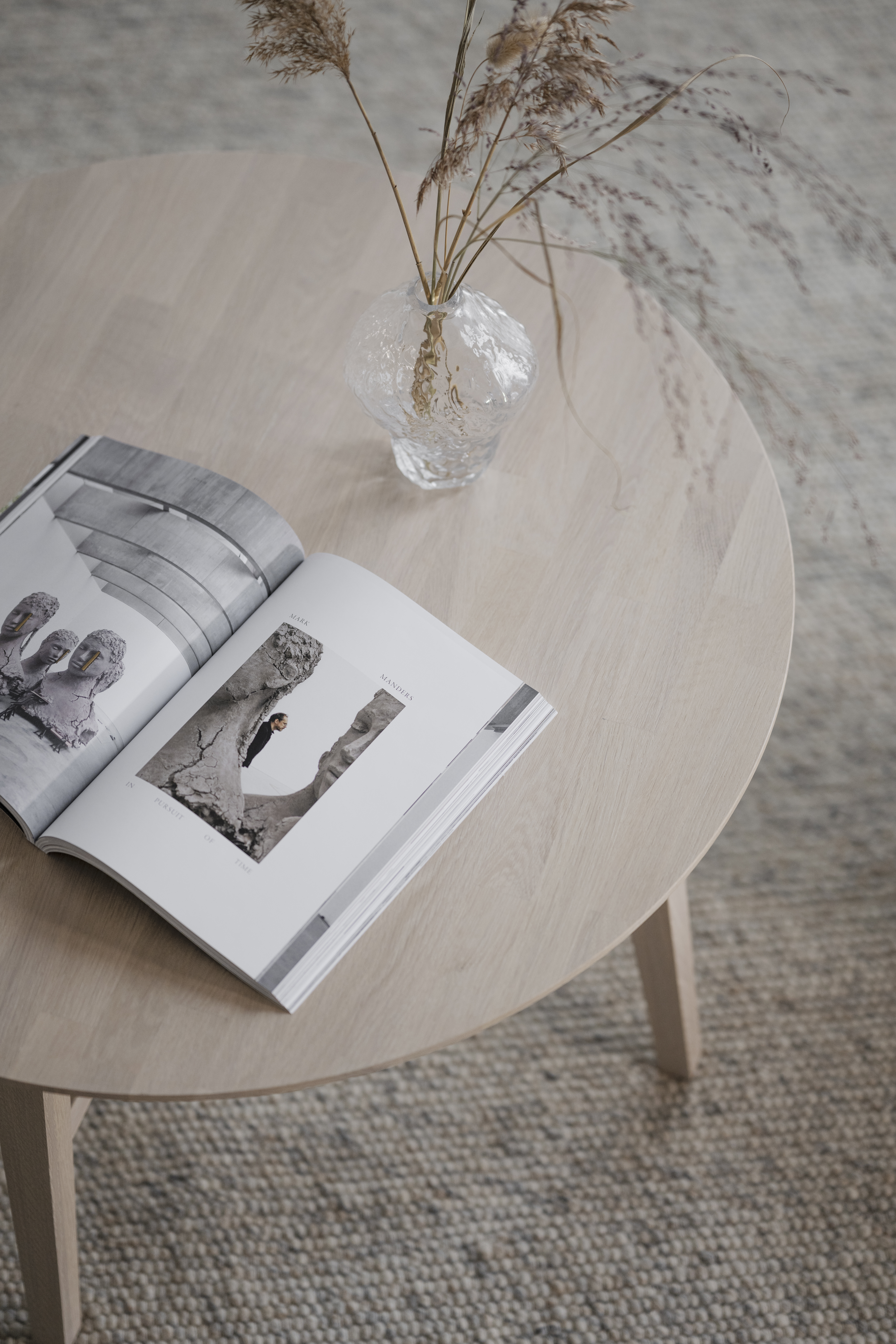 Rowico Home Filippa Couchtisch Rund Weiß Pigmentiert Ø90