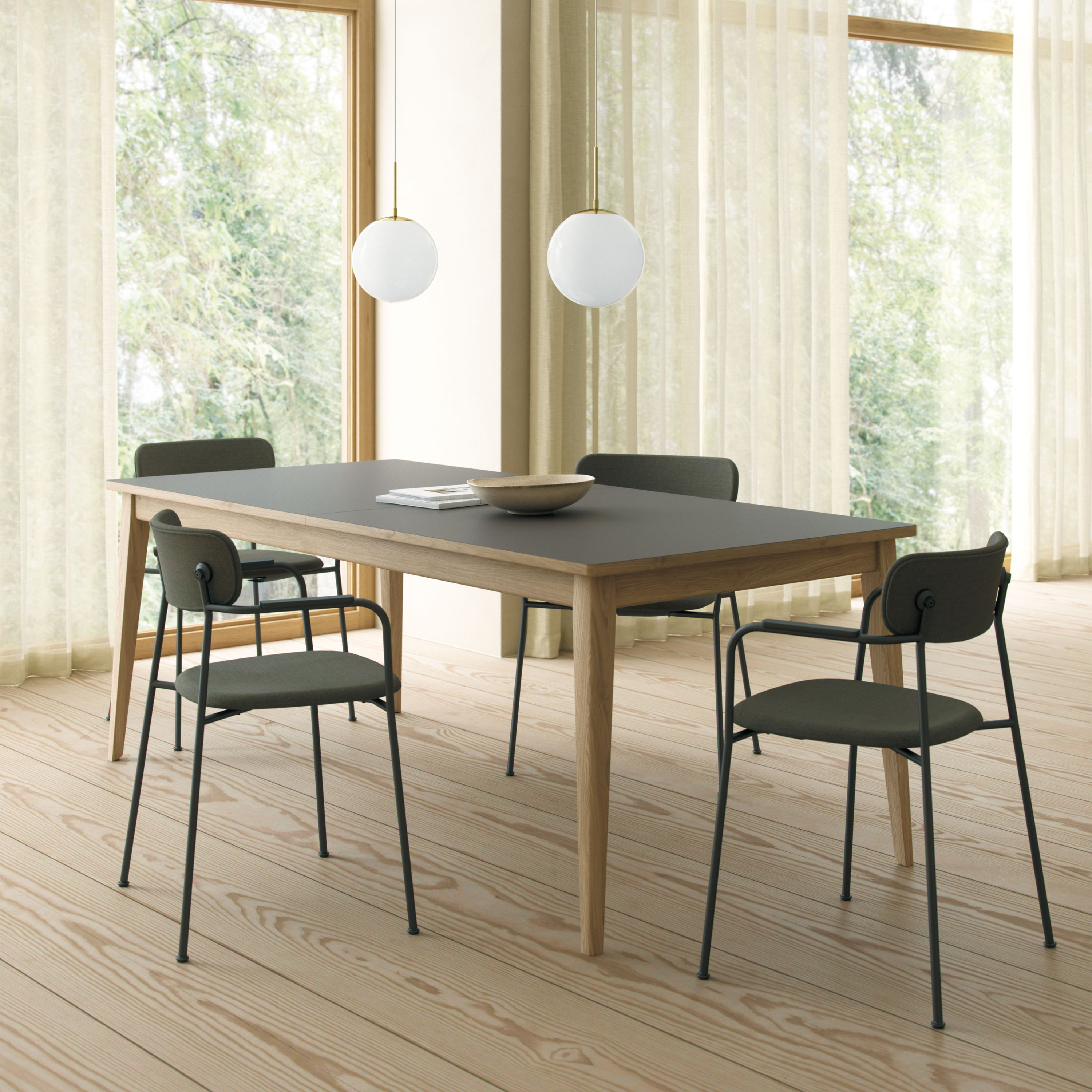 Andersen Furniture T3 Ruokapöytä Tammi/Grigio Londra 200x95
