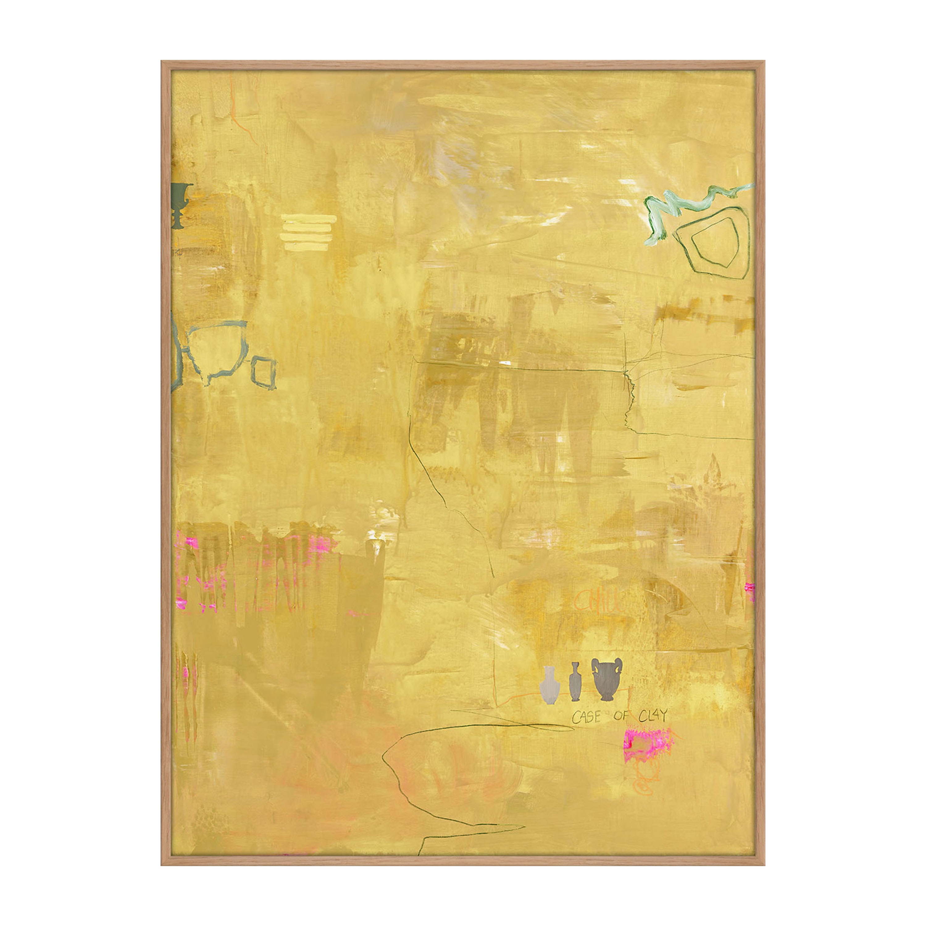 Yellow Petite Bilde Eikeramme 90x120