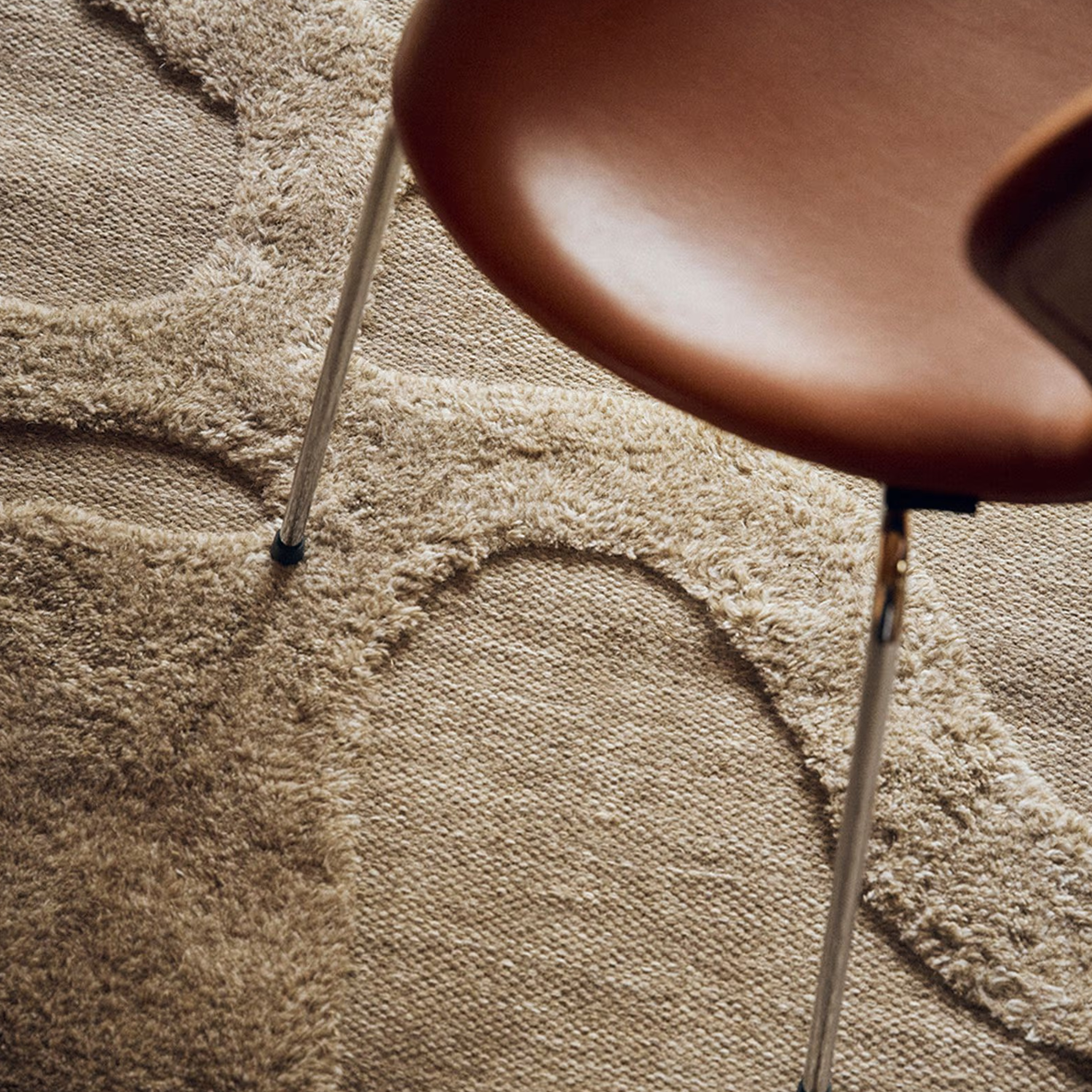 Tinted Norlander Wollteppich Beige/Melange 200x300