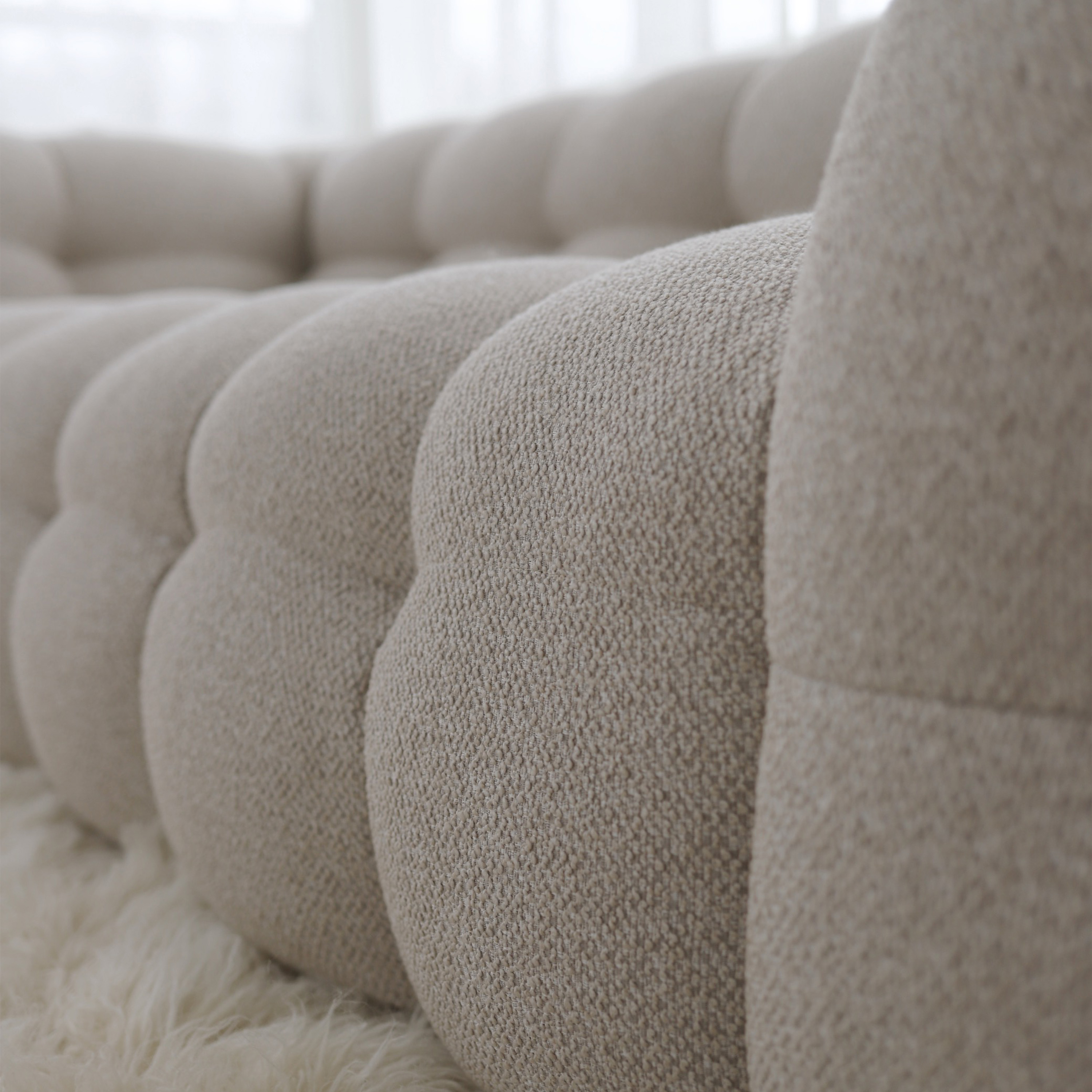 Sleepo Collection Billie 4-istuttava Sohva Beige Bouclé