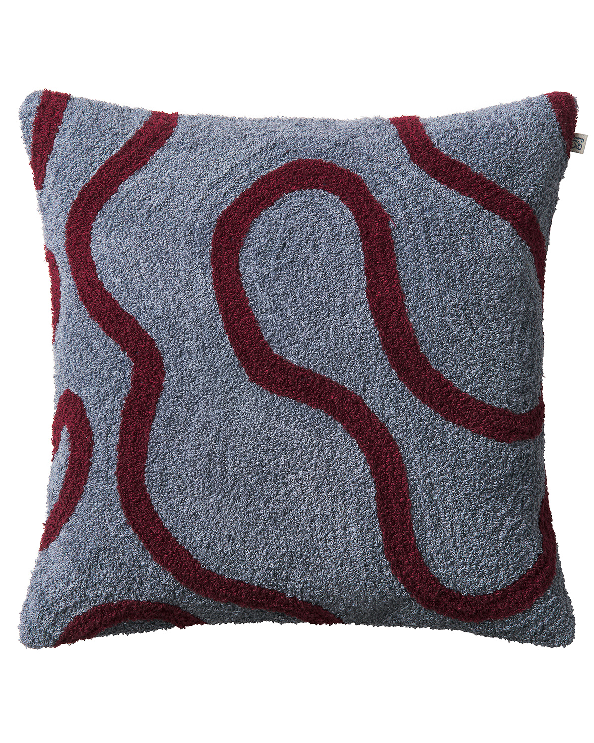 Chhatwal & Jonsson - Swati Putetrekk Bouclé Dusty Blue/Ruby 50x50 - Blå  - Dekorativt putetrekk