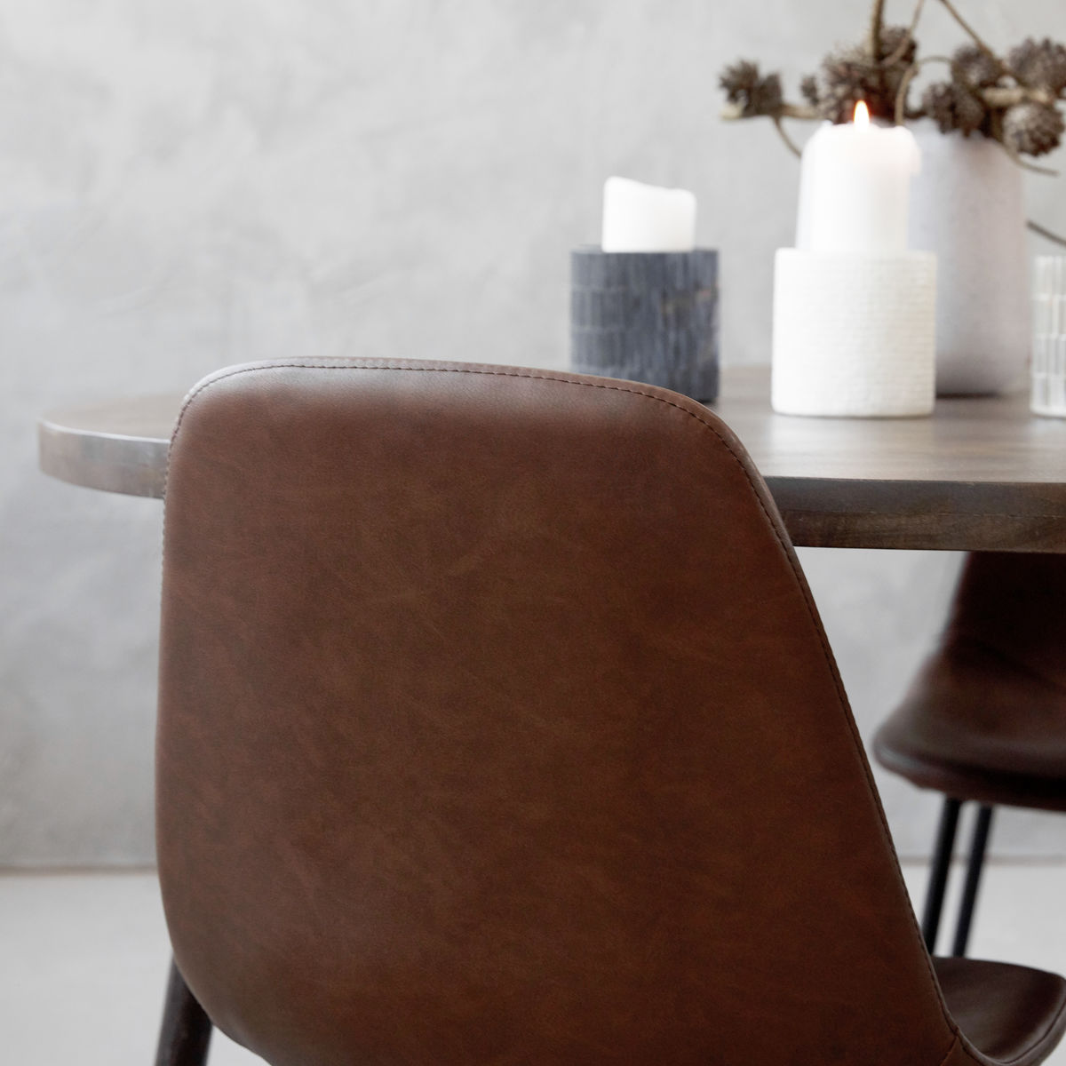 House Doctor Found Matstol Konstläder Brun