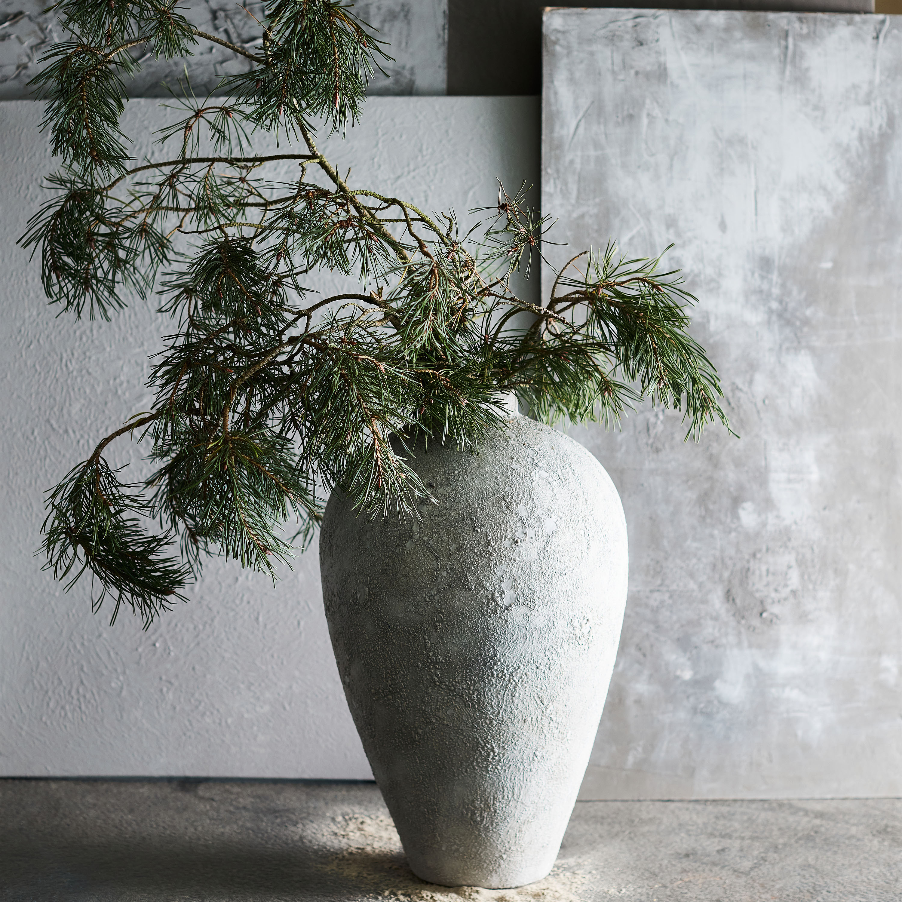 Muubs Luna Blumentopf Grey Terrakotta Ø35