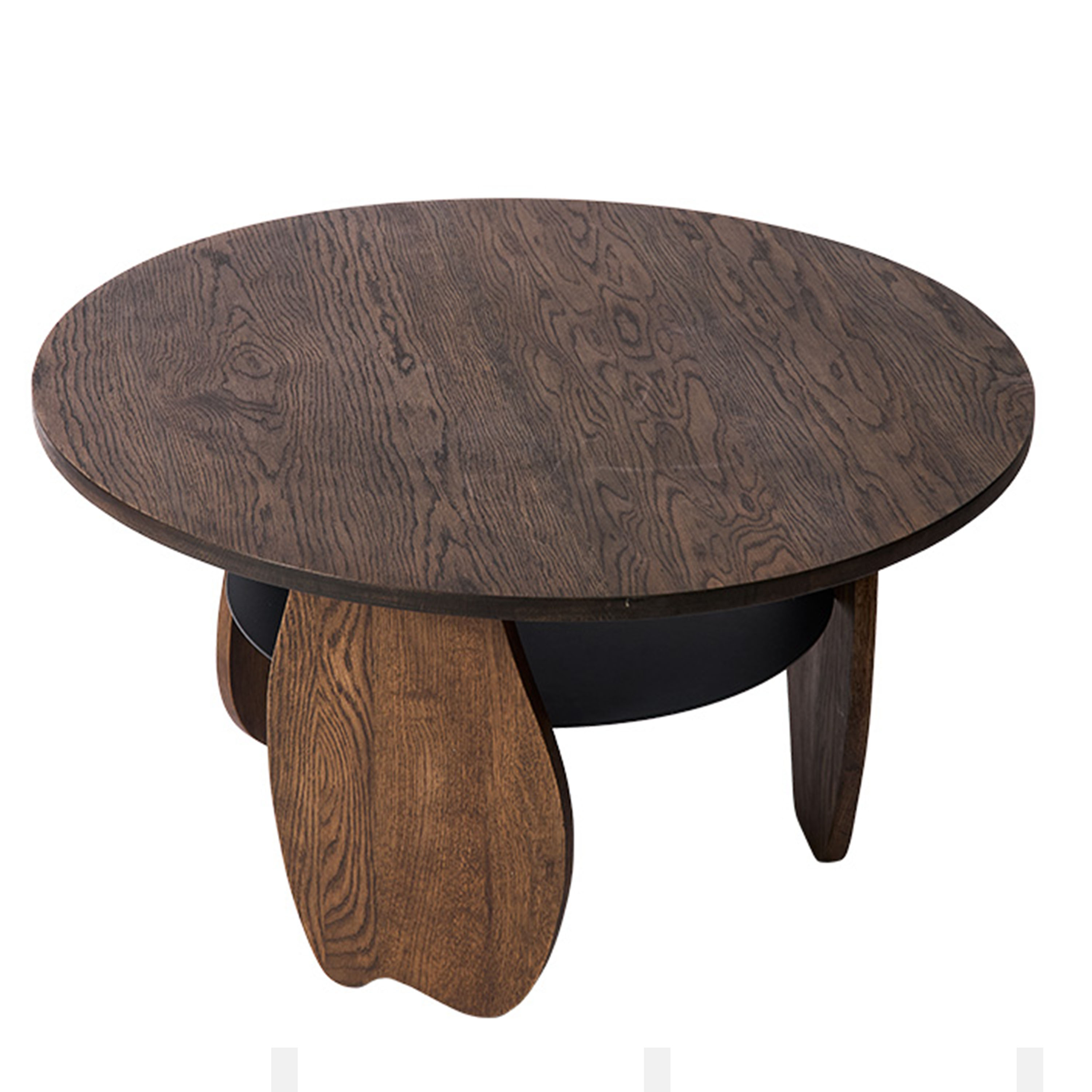 Muubs Ishi Sohvapöytä Dark Oil Oak/Metal Ø80