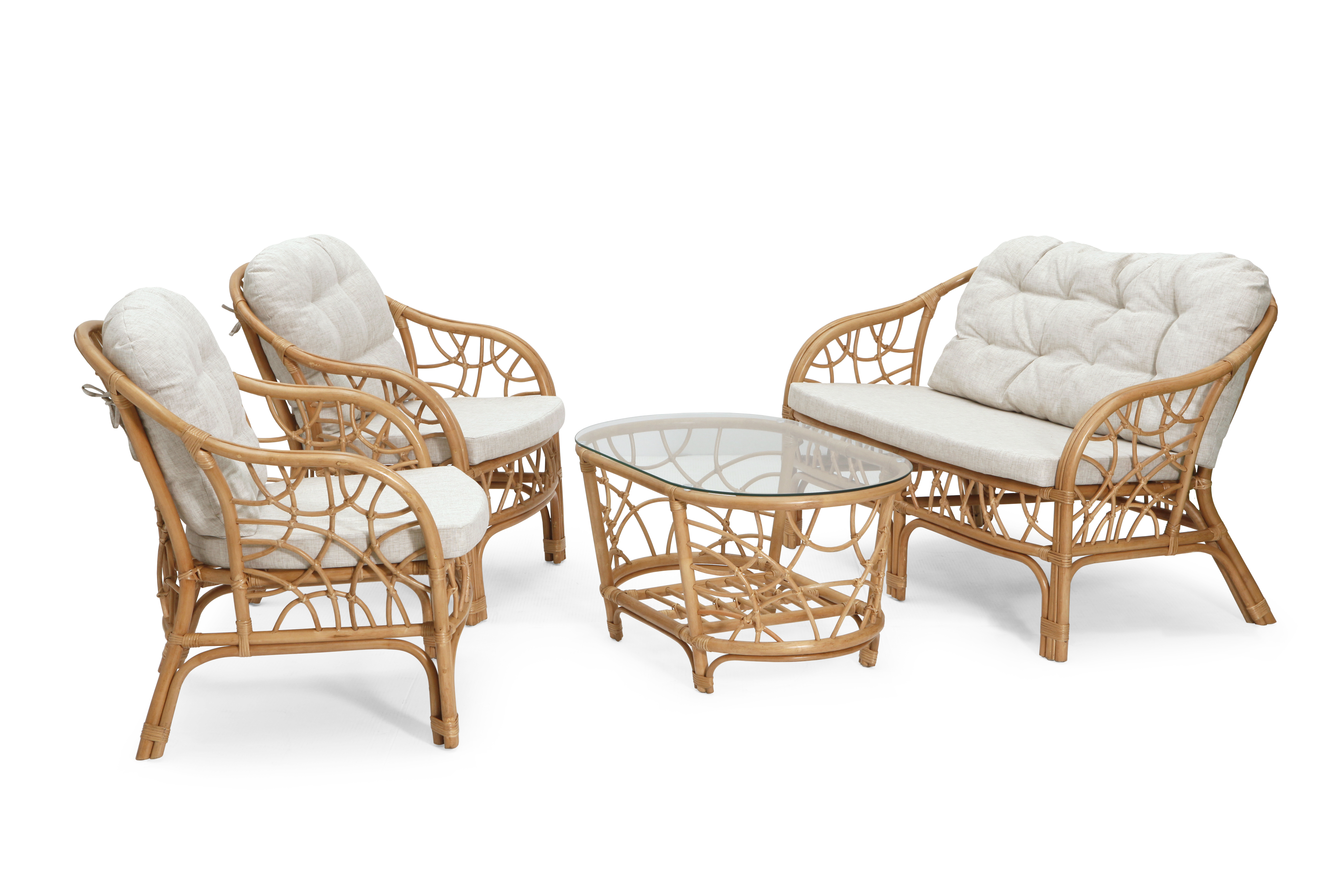Hillerstorp - Fårö Sofagruppe Natur/Beige - Holz  - Loungegrupper