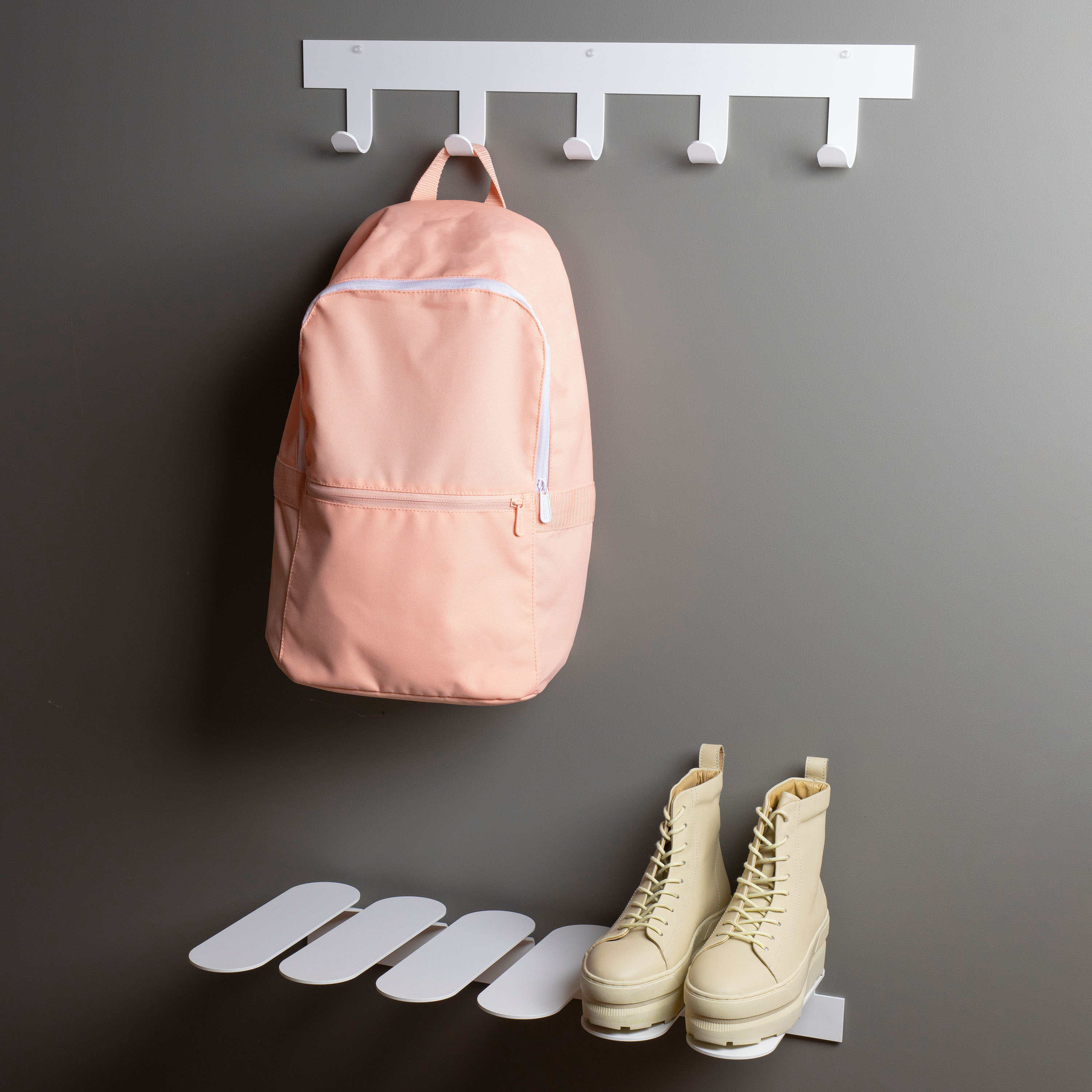 Maze Only Hooks Coat Rack White