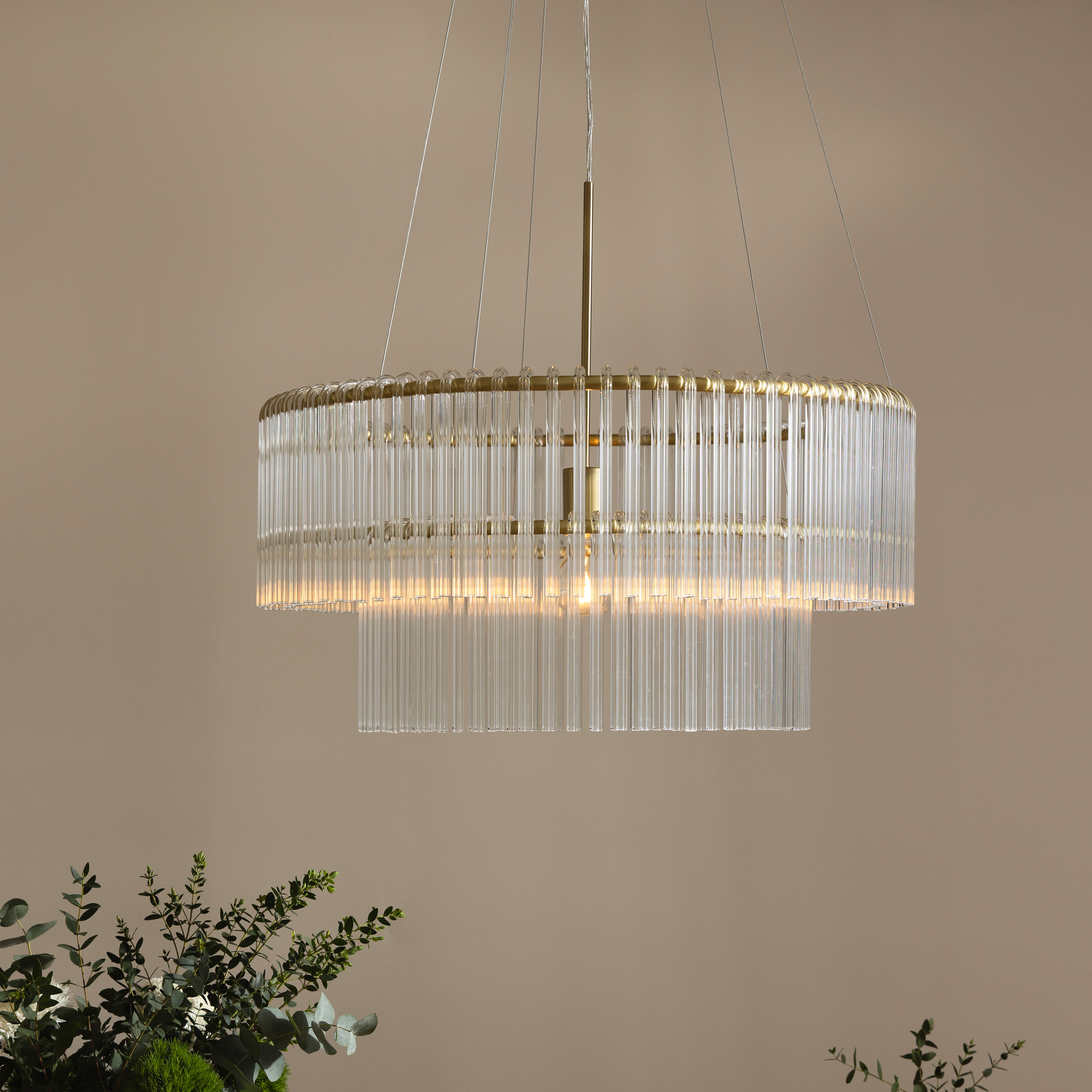 Globen Lighting Hook Taklampa Clear/Brushed Brass