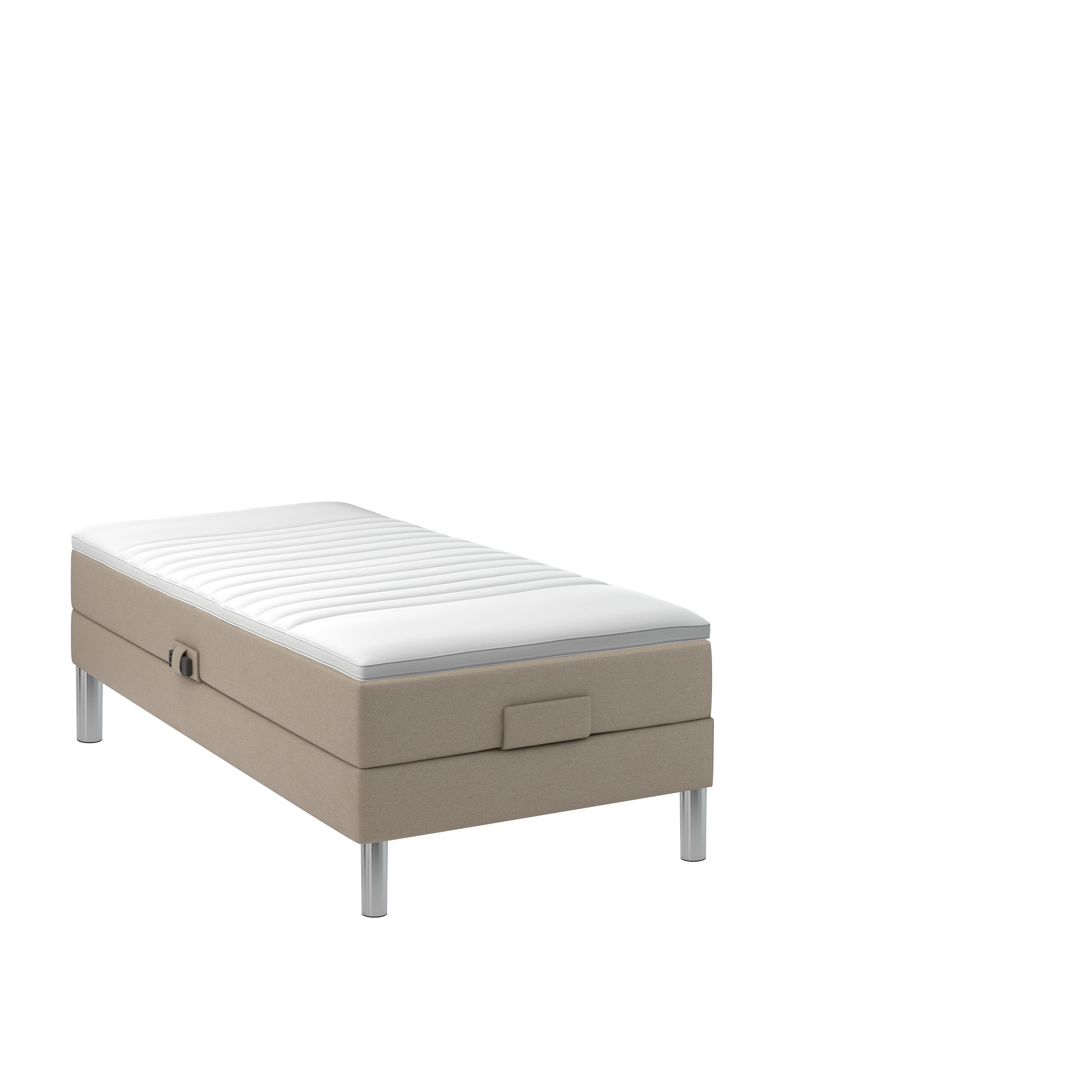 Kinnabädden Jupiter II Ställbar Säng Sand 90 Medium Träben Ek 19cm