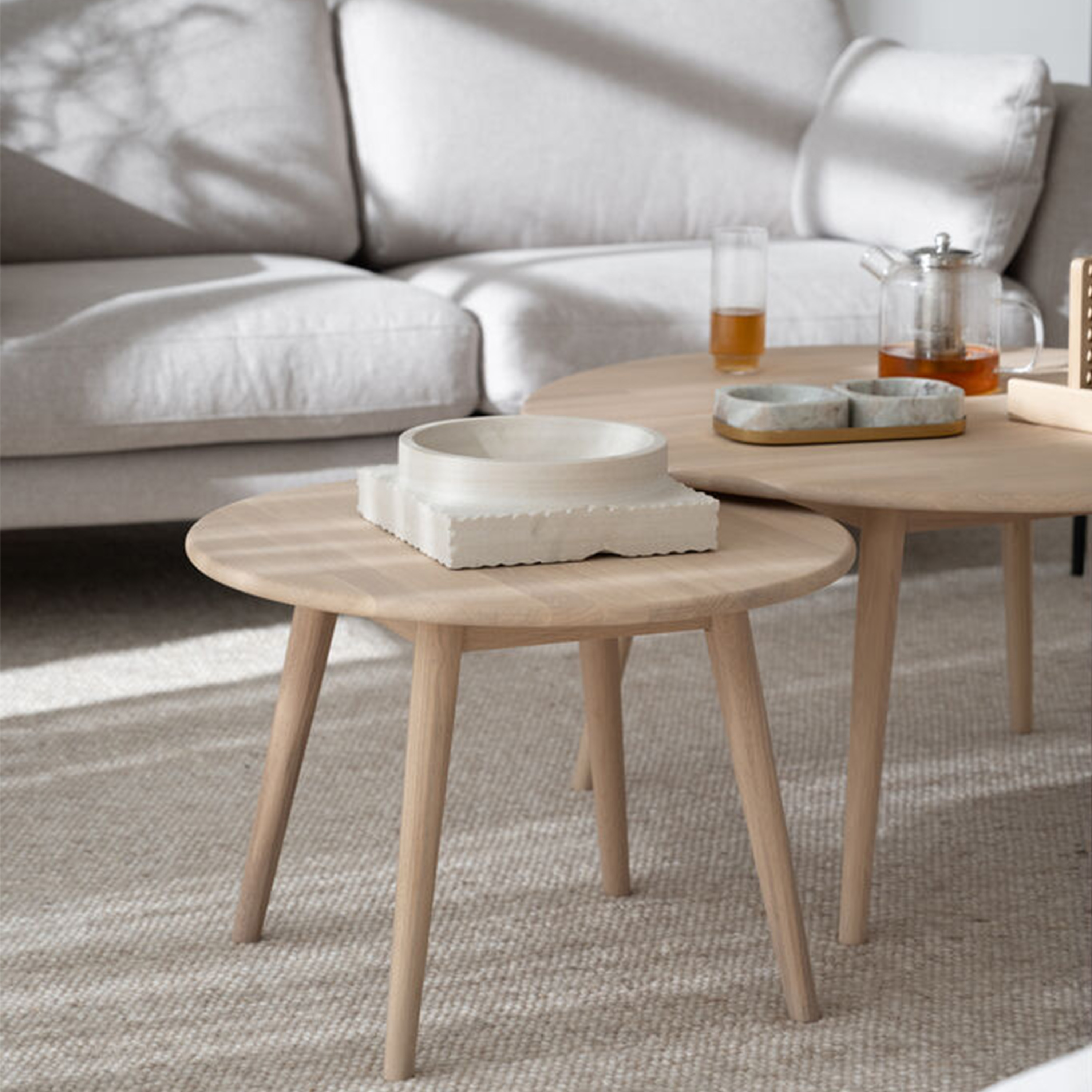 Rowico Home Tompkins Couchtisch Weißpigmentiert Ø60