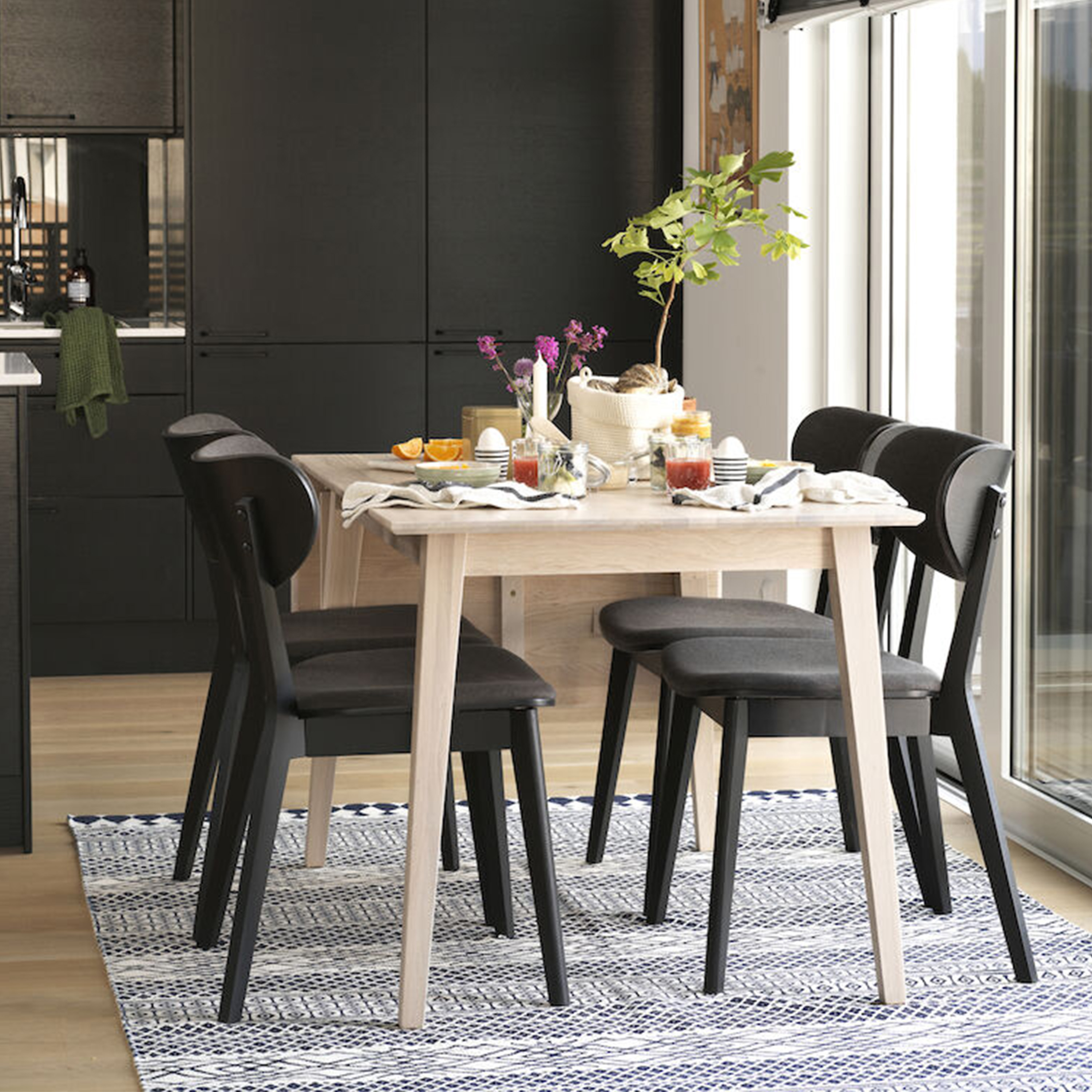 Rowico Home Filippa Klappbarer Tisch, weiß pigmentiert, 120 cm