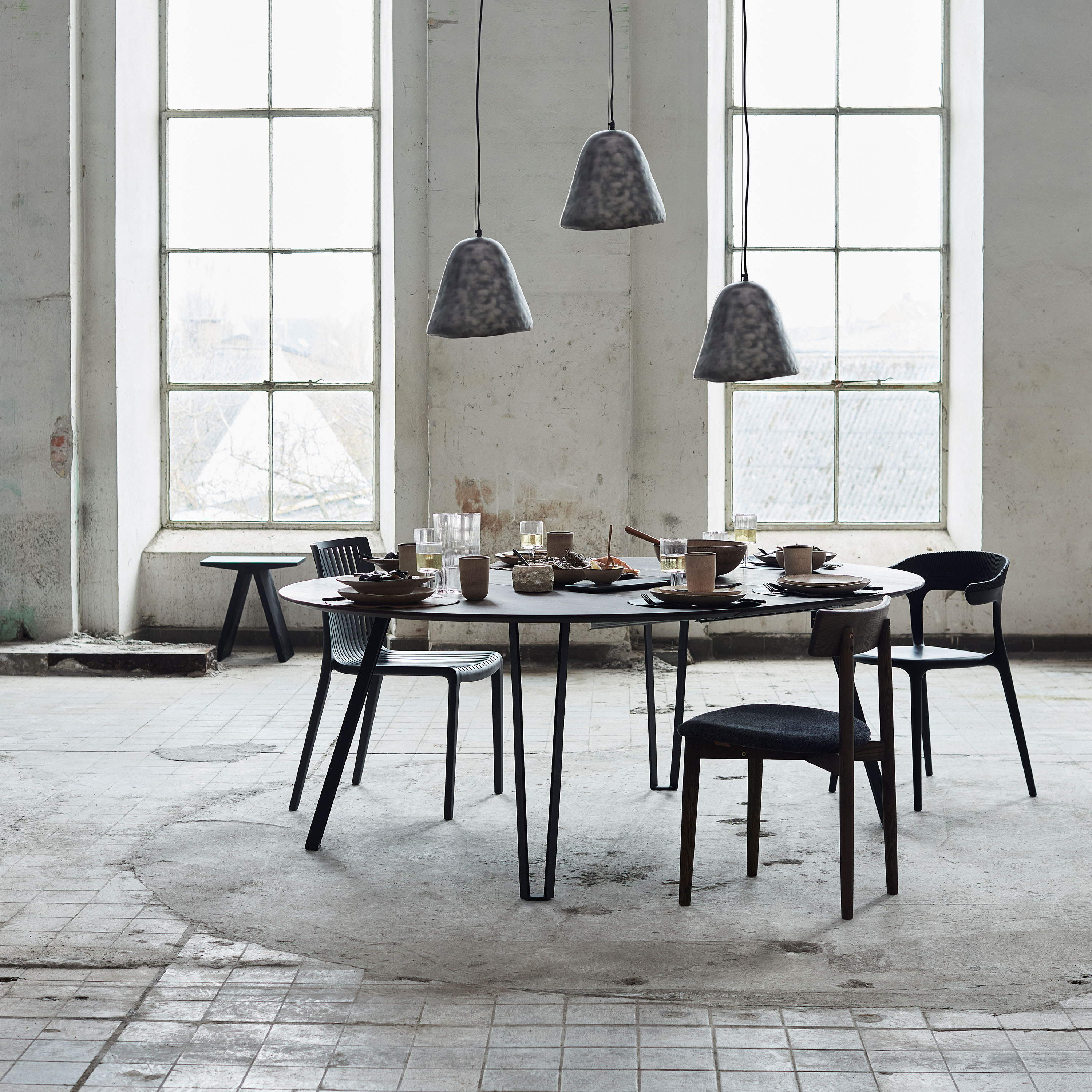 Muubs Tetra Ruokatuoli Dark Oil/Granite Oak