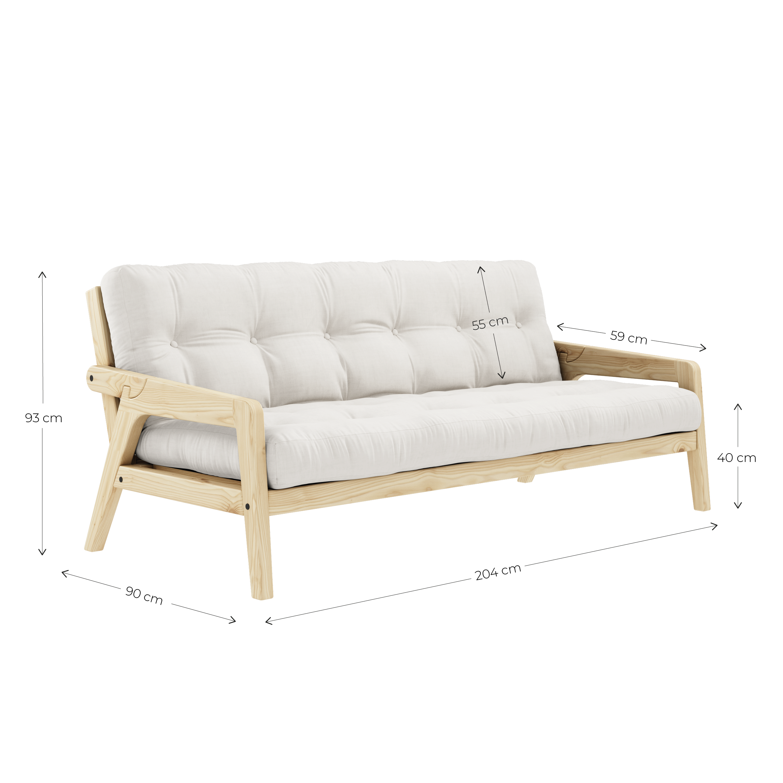 Karup Design Grab Schlafsofa Natur/Beige 204cm