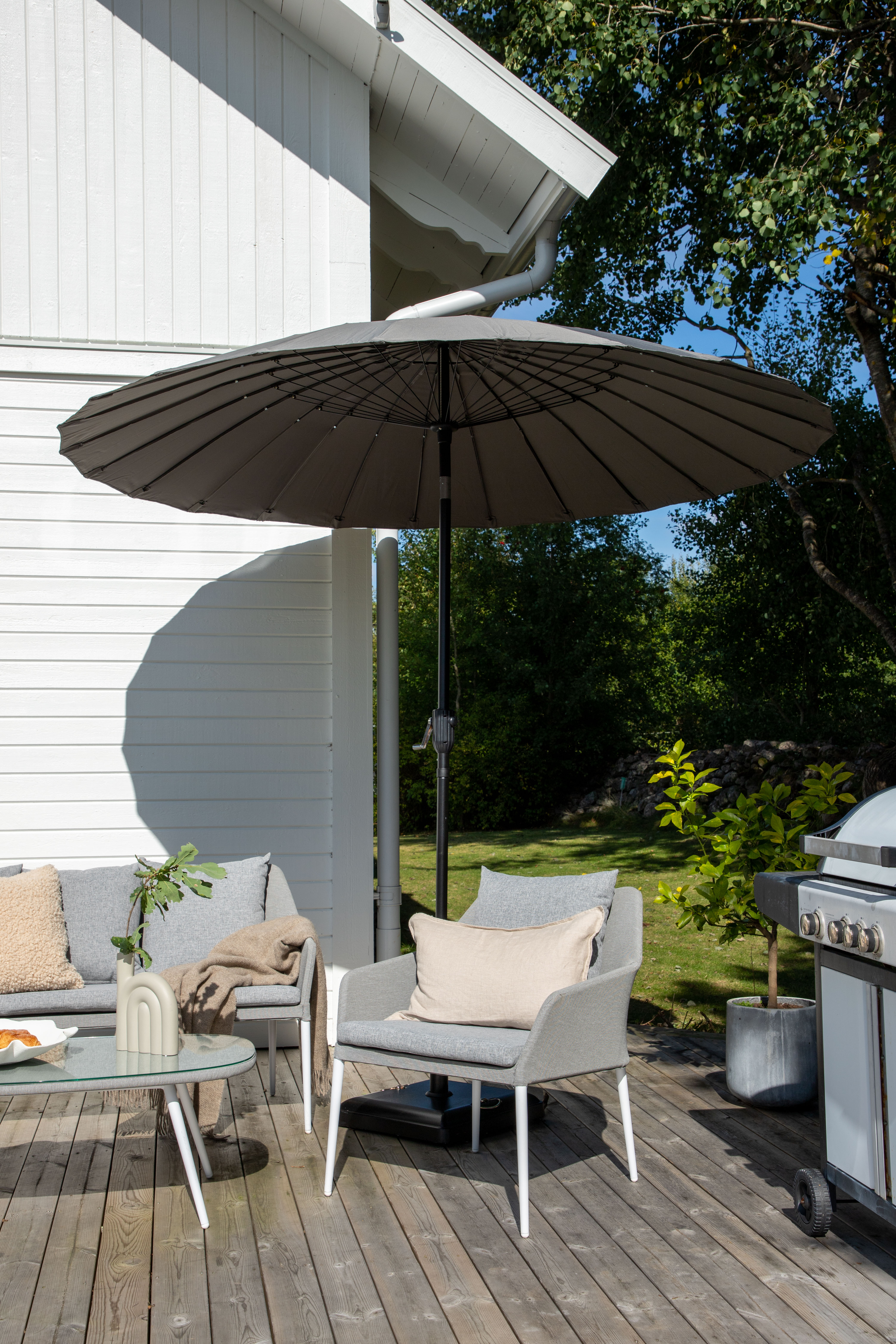 Venture Home Palmetto Parasoll Grå