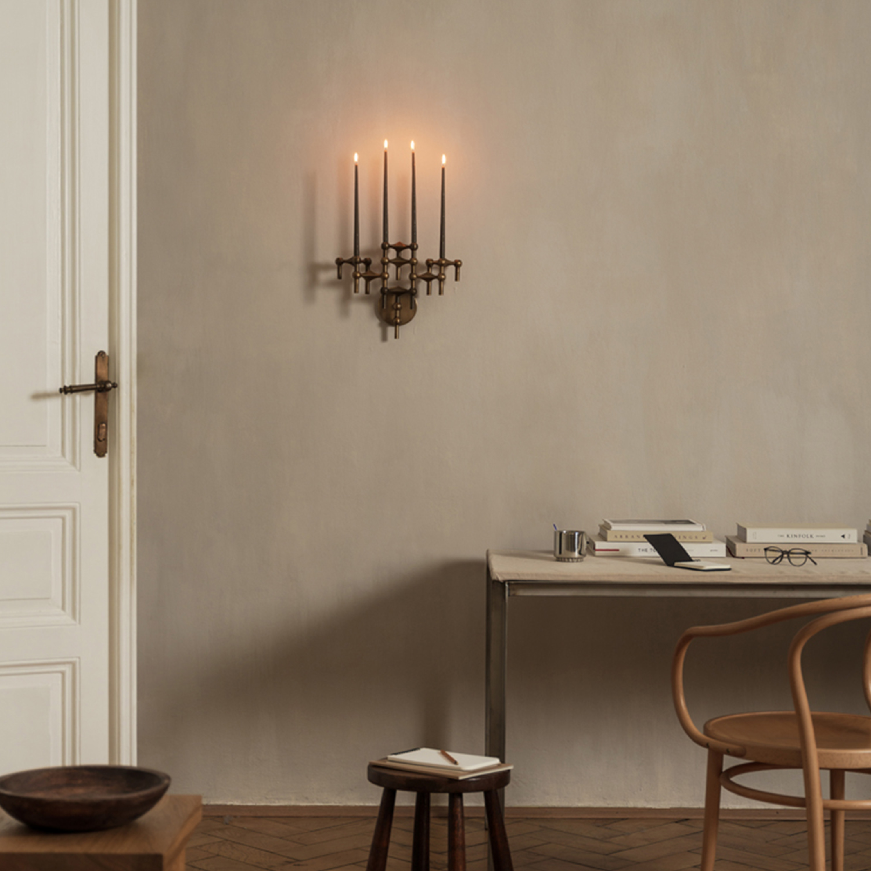 Stoff STOFF Nagel Väggljusstake Bronzed Brass