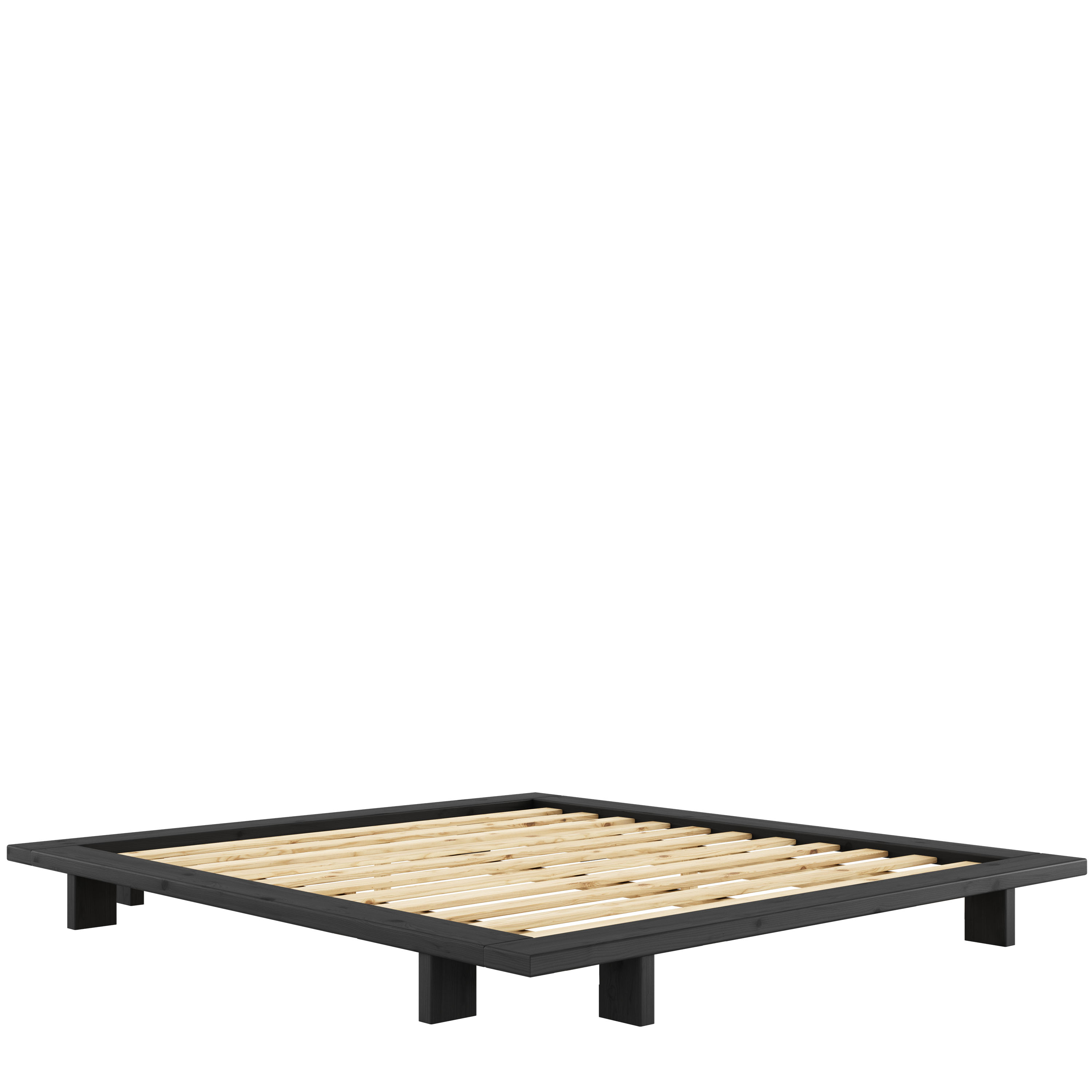Japan Bettgestell Schwarz 180 cm
