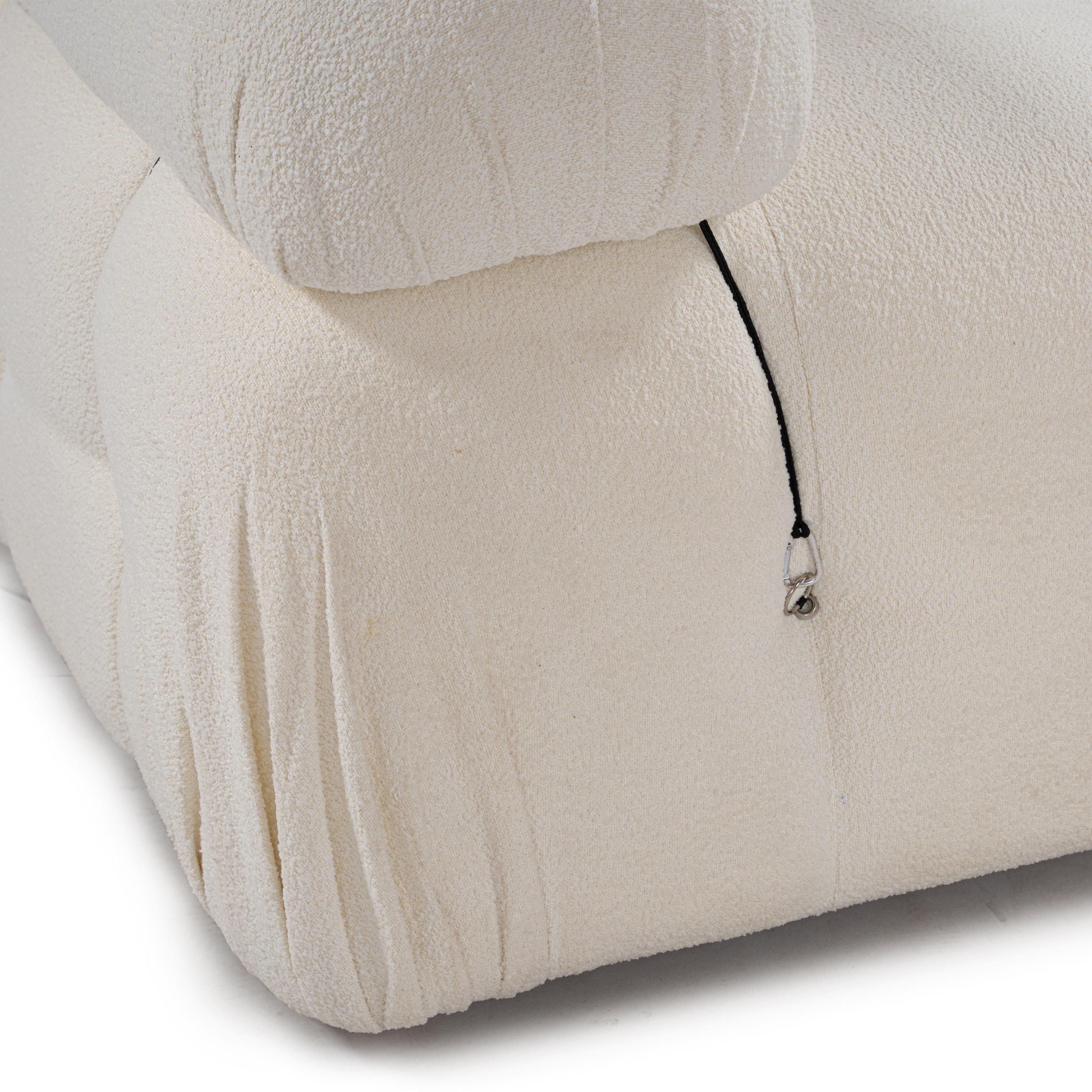 Sleepo Collection Blanca 3-istuttava Divaanisohva White Bouclé