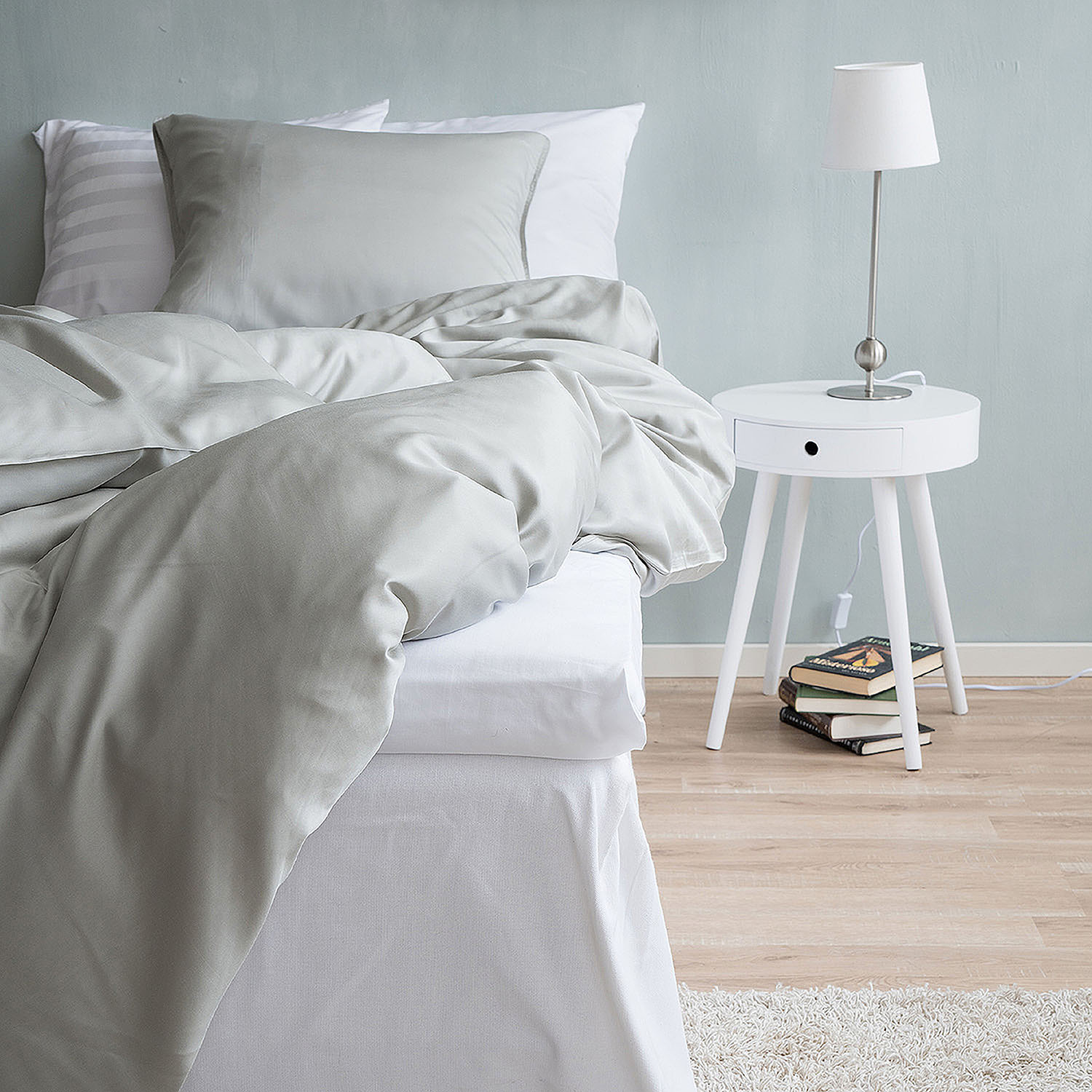 Bamburino Dynetrekksett Bambus Grønn 150x210/50x60