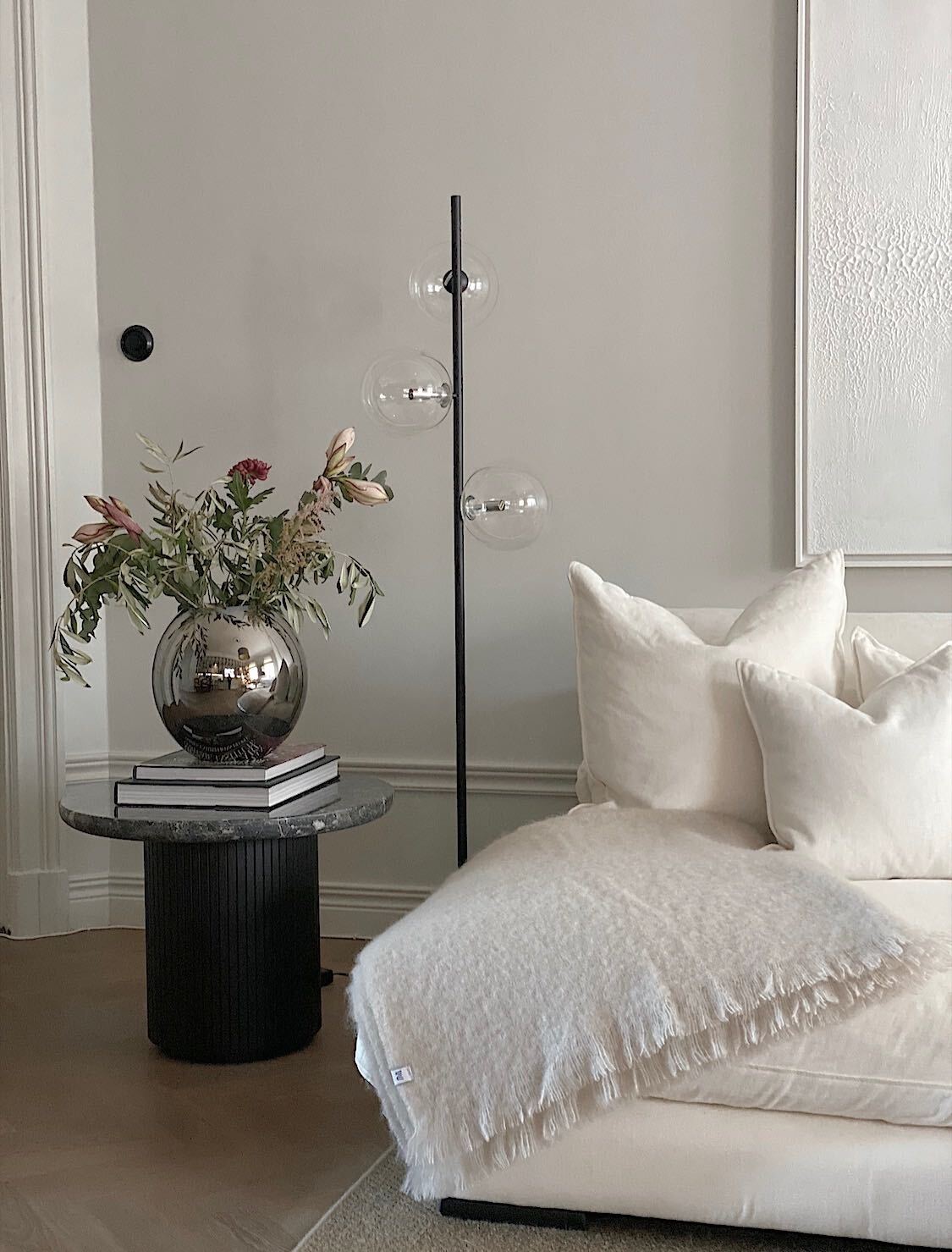 Mille Notti Senzo Pläd Mohair Offwhite 130x170