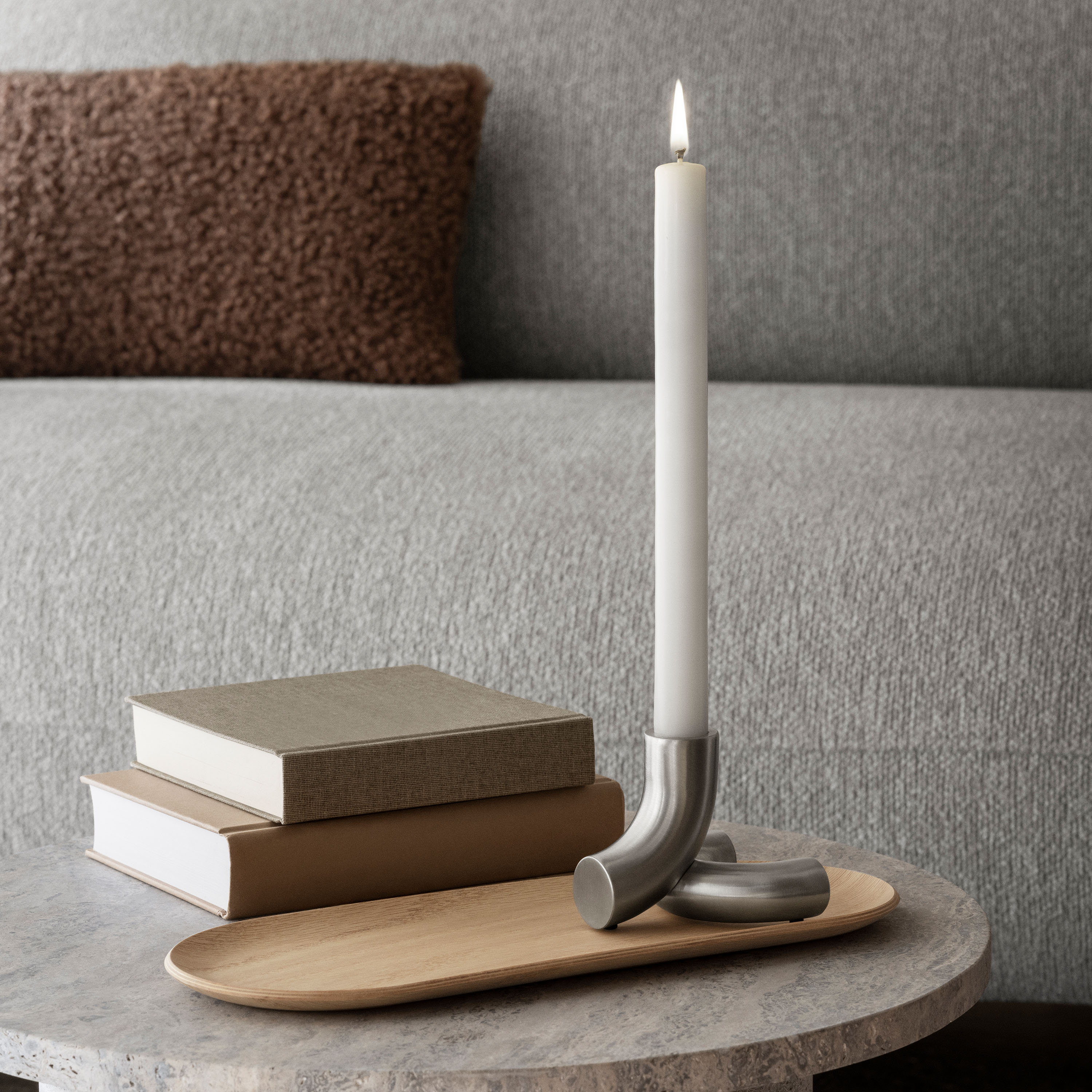 Blomus Doodle Ljusstake Matt Silver 2-pack