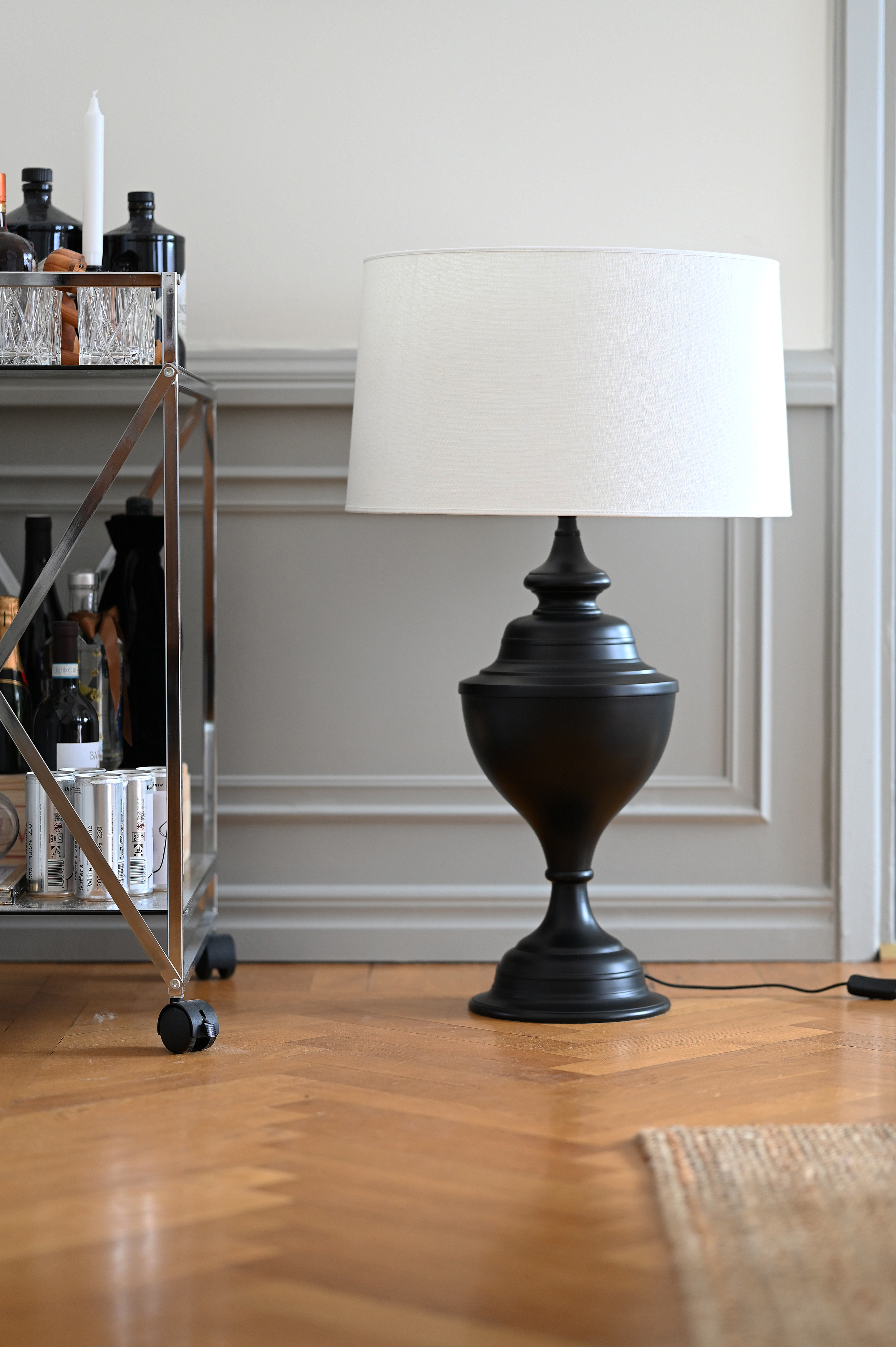 Hallbergs Belysning Trophy Lampunjalka Musta 63cm