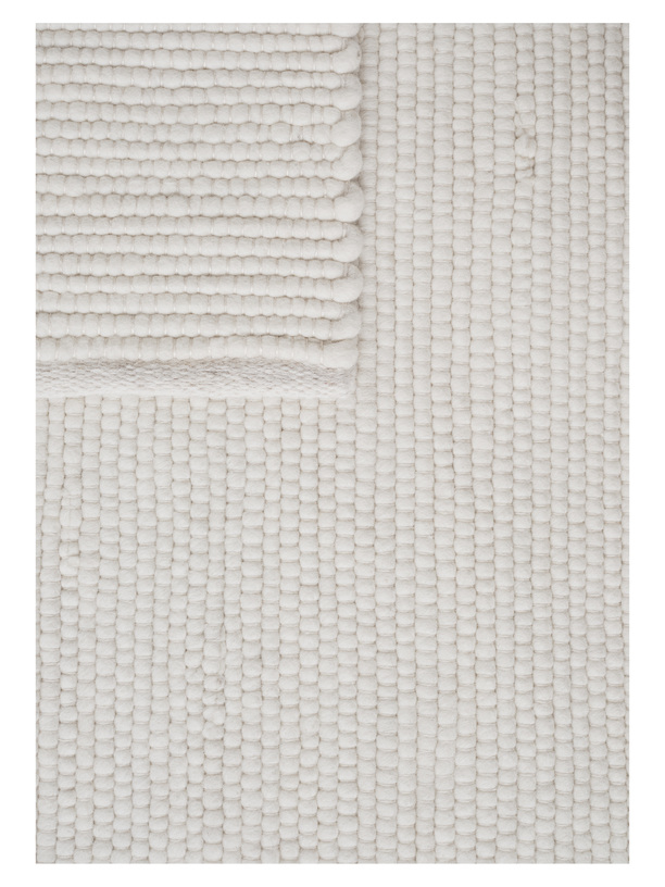 Linie Design Agner Runde Wollteppich White Ø240