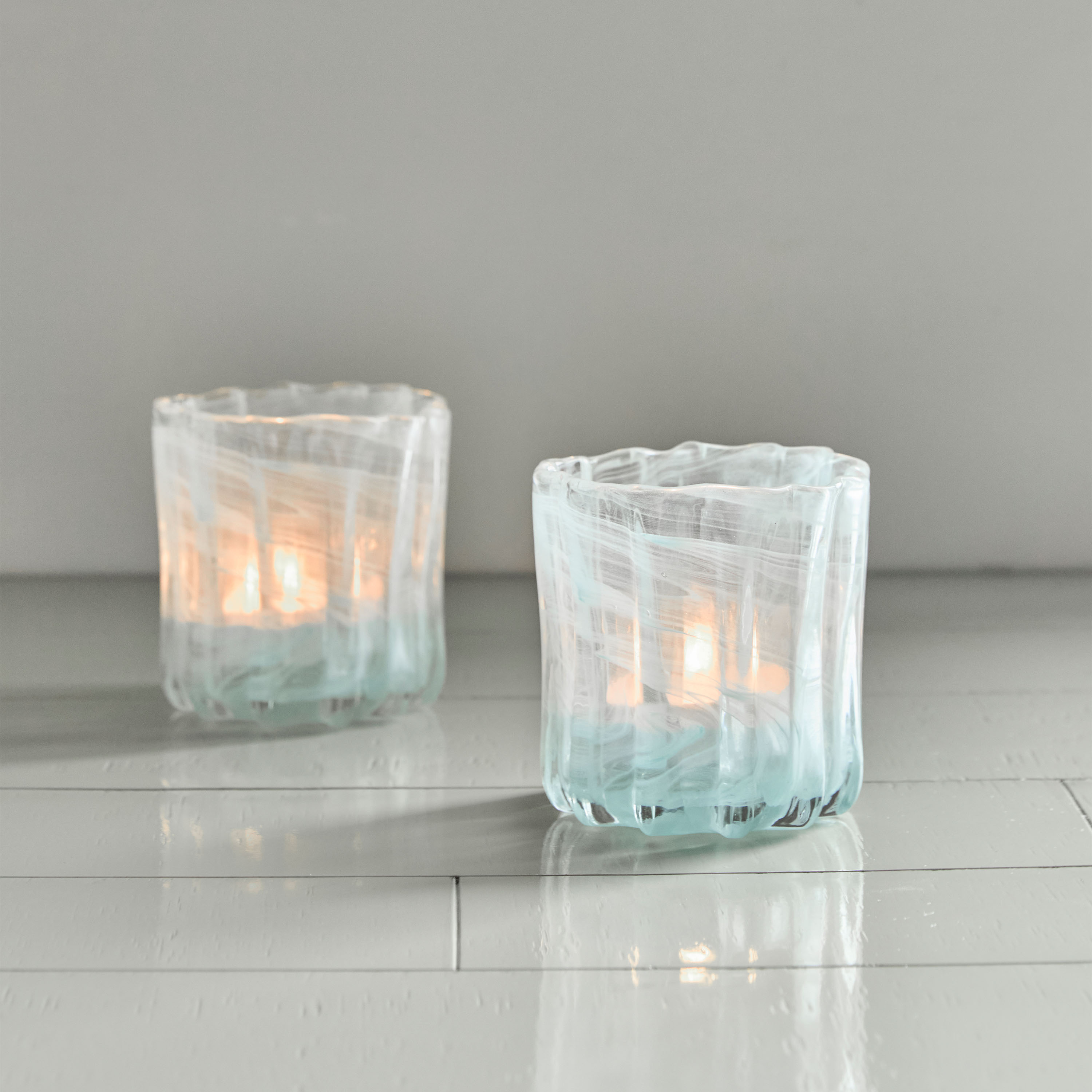 House Doctor Curl Lyskaster Blå 2-pack