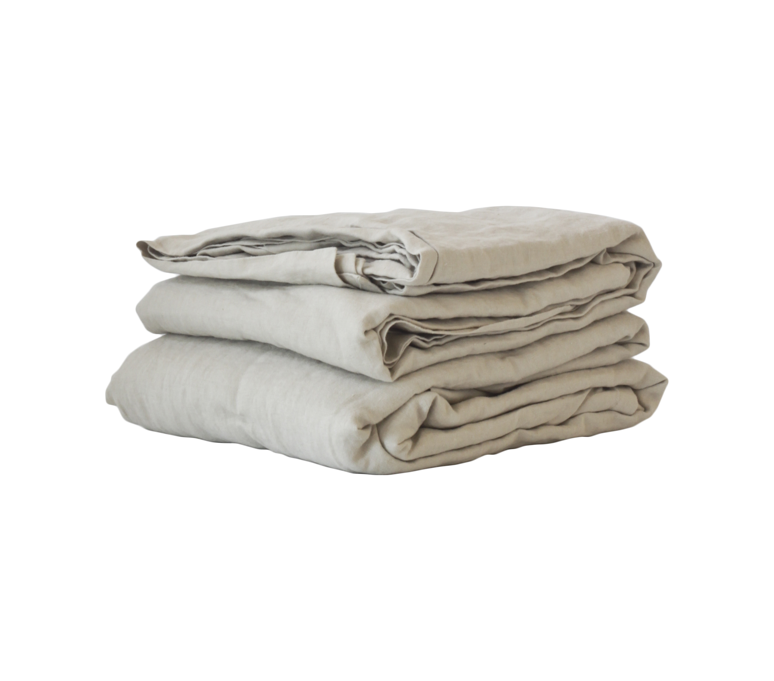 Tell me more - Duk Linne Warm Grey 145x145 - Grå