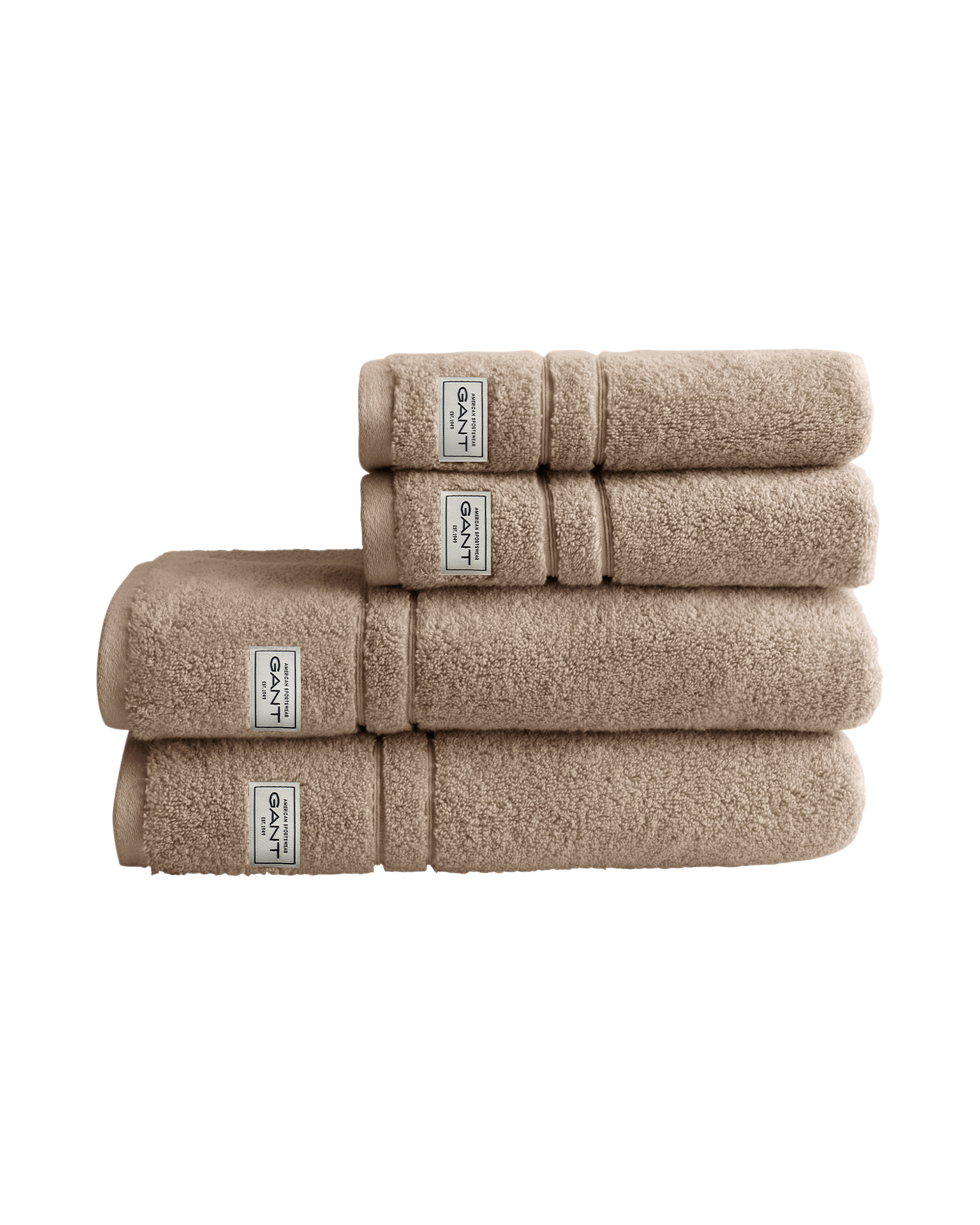 GANT Home - Organic Premium Terry Handduk Silver Sand 4-pack - Beige