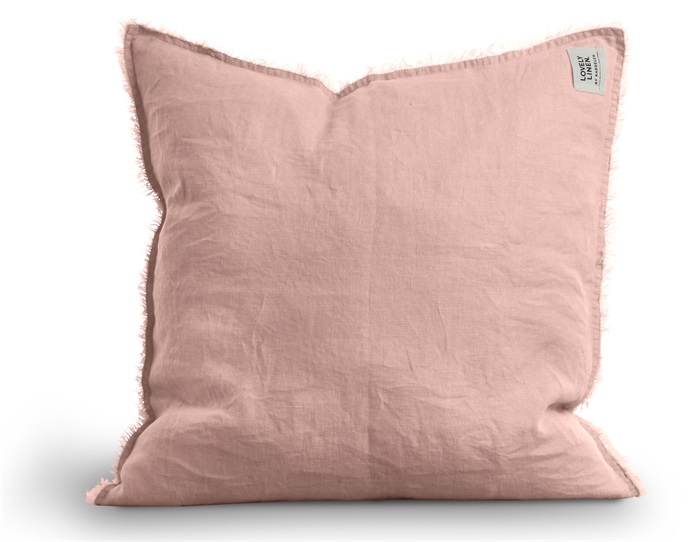 Lovely Linen - Misty Kissenbezug Leinen Sunset 50x50 - Rosa - Dekokissenbezug