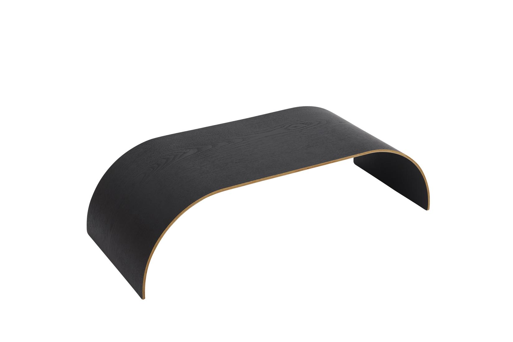 AYTM - Curva Topplatte Holz Schwarz 62x25 - Wandregal