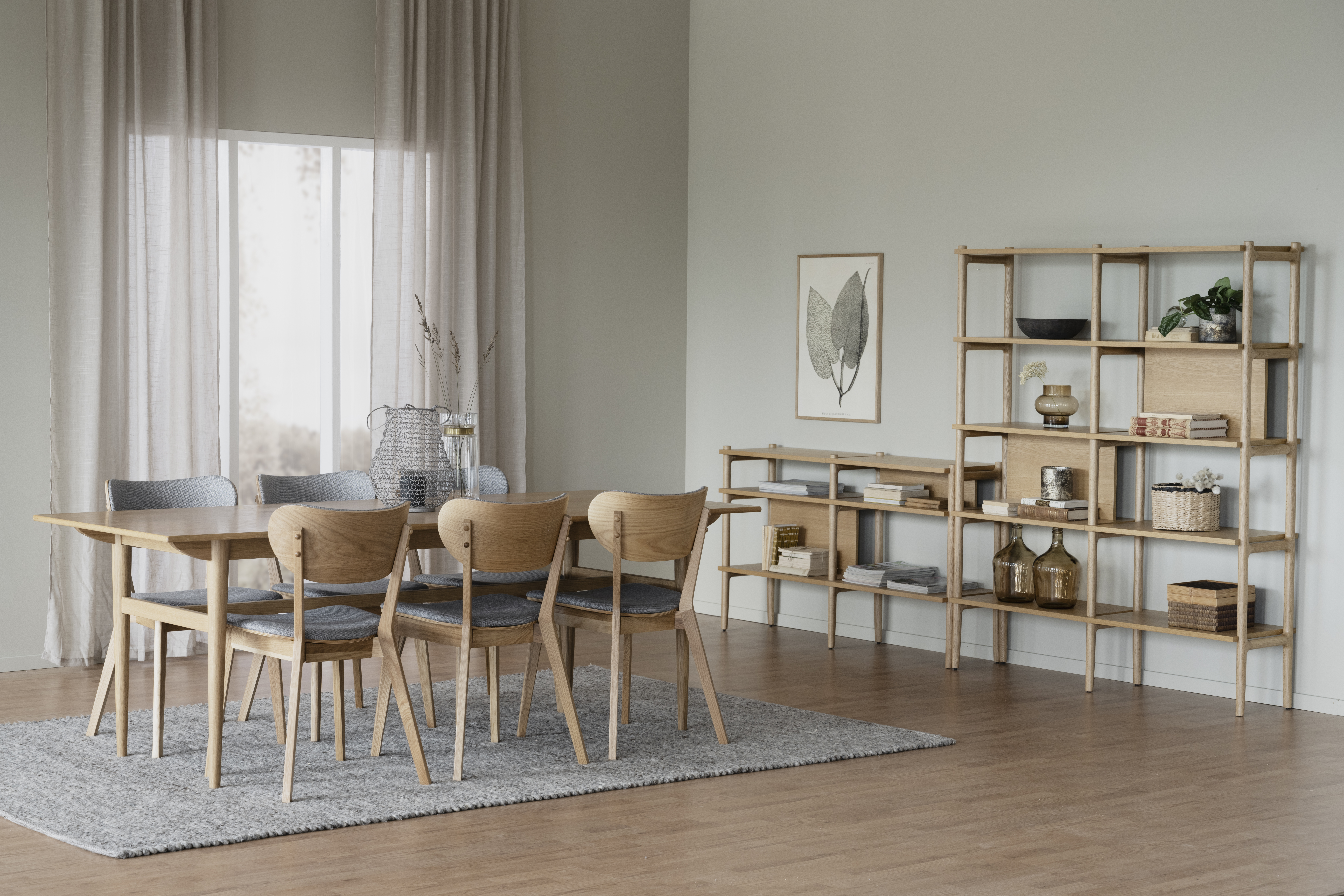 Rowico Home Kato Esszimmerstuhl Eiche/Hellgrau
