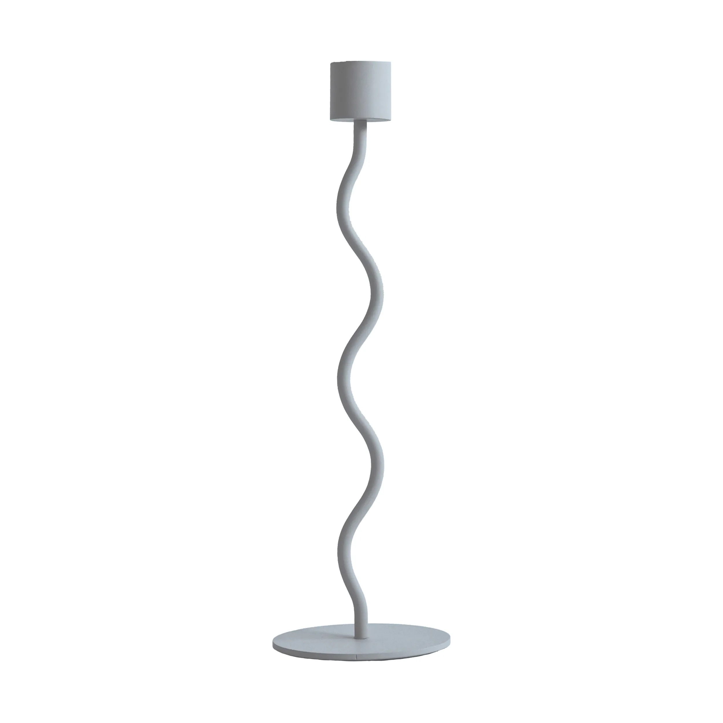 Curved Ljusstake Pale Blue 26cm